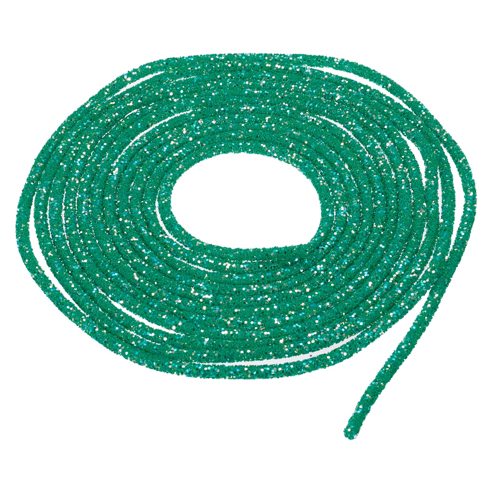 sourcing map 5 Yard 6mm 0.24 inch Glitter Sequins Rope Sequins Rhinestone Tube Cord for DIY Wedding Dresses Costume Clothing Shoes Jewelry Accessory Clear White — view 189