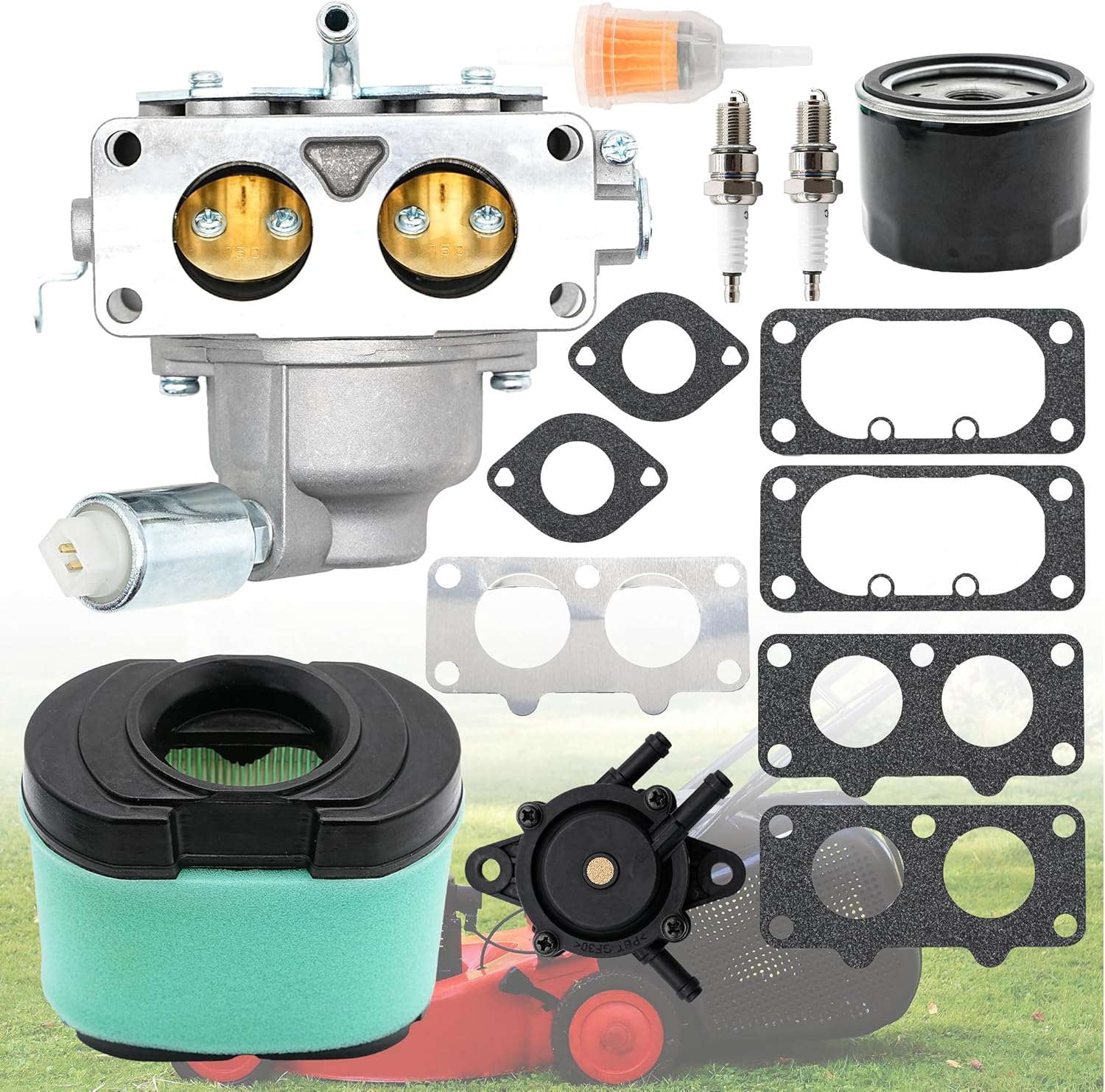 Carburetor Fit For Briggs & Stratton 796227 V-Twin Engine Lawn Mower With Tune Up Kits.Replaces for 40G777, 40H777, 44M777, 44P777, 44S677 Engine.