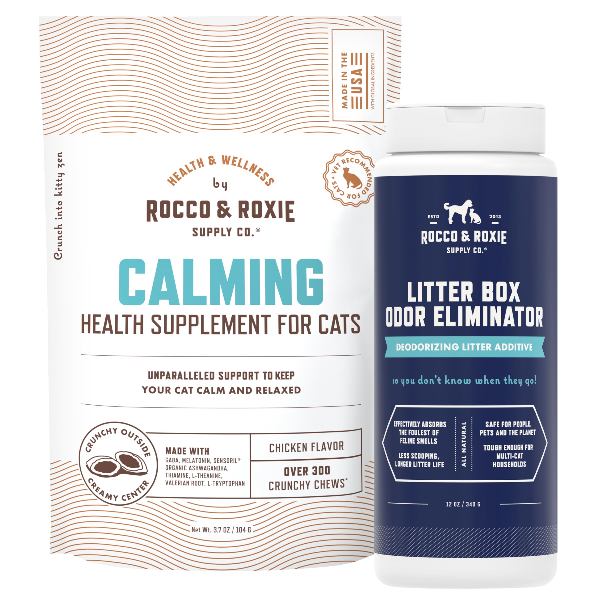 Amazon.com: Rocco & Roxie Cat Calming Supplements & Litter Box
