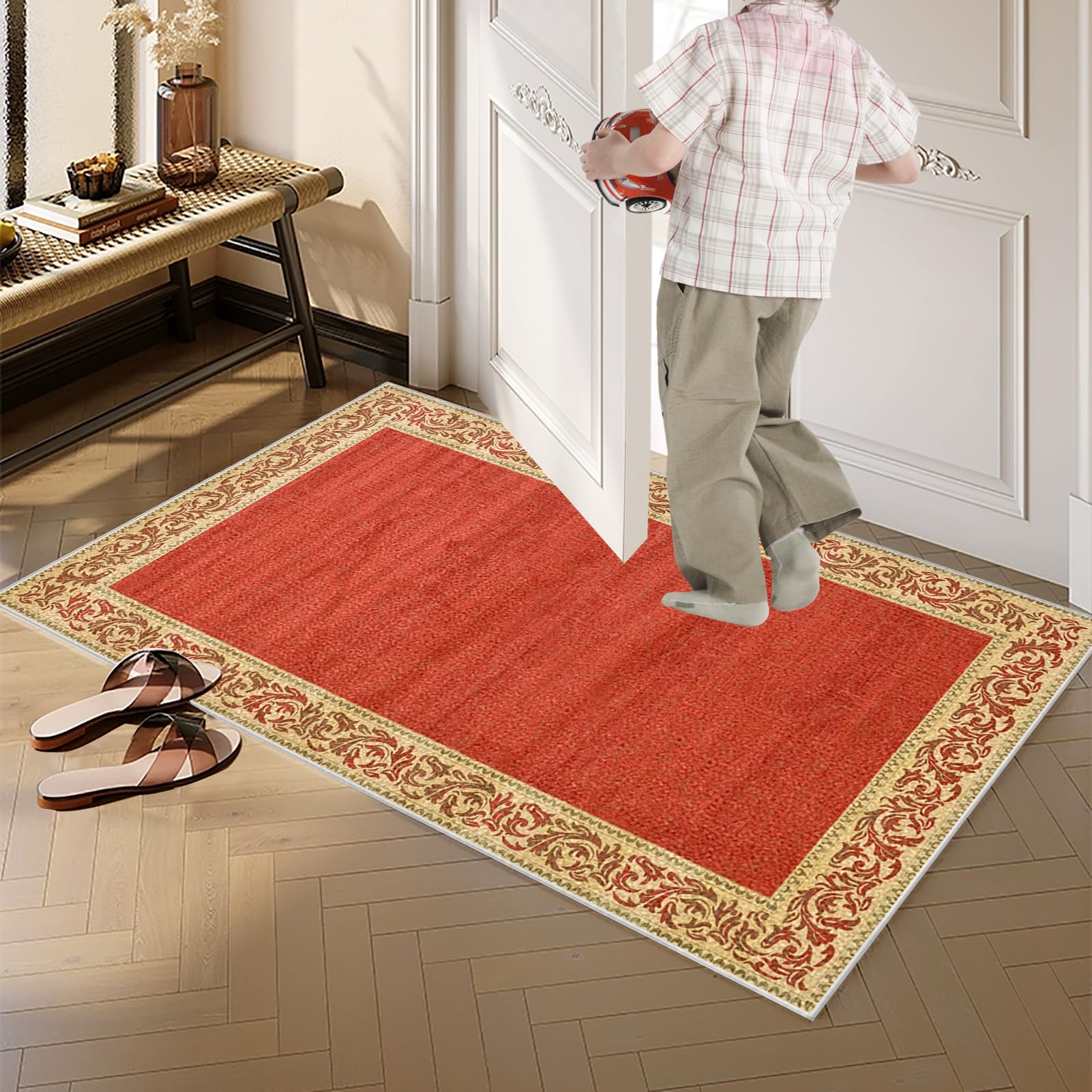 Dywan Długi Korytarz 80 x 300 cm Dywan Chodnik Kuchenny Antypoślizgowy Dywan Chodnik Chodnik Antypoślizgowy Zmywalny Dywan Kuchenny Do Wejścia, Przedpokoju i Sypialni