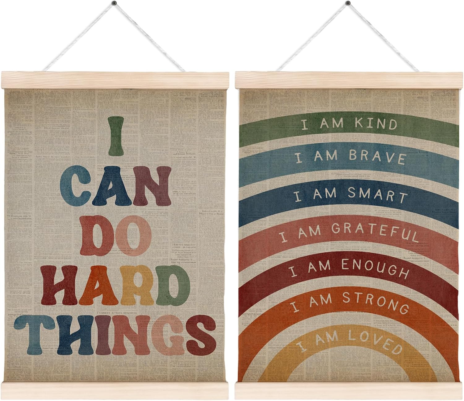 Amazon.com - FITIE Inspirational Quotes Canvas Wall Art Poster, Vintage ...