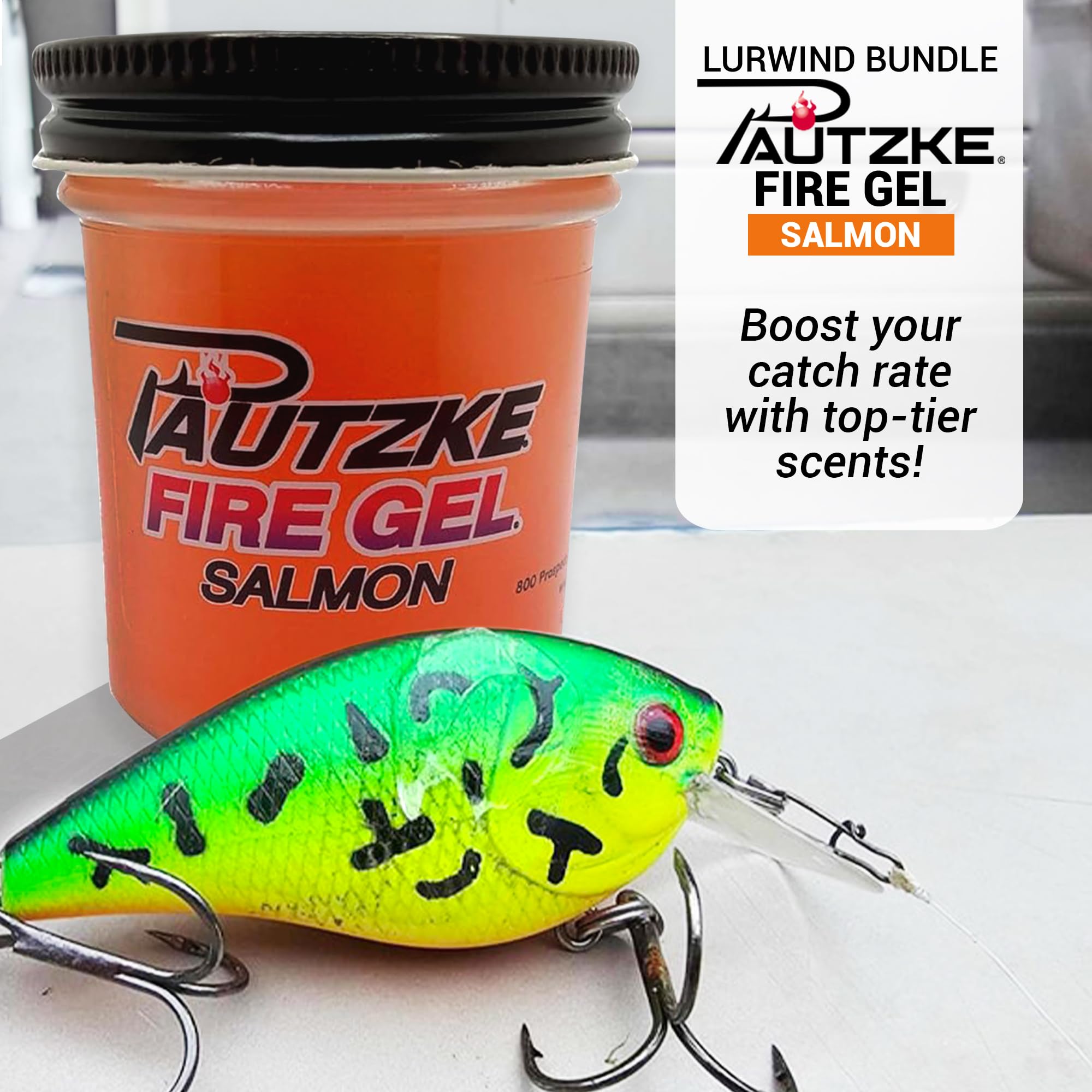 Lurwind Fire Gel Bait Trout Bundle(Salmon, Trout, Steelhead), Irresistible Fishing Bait for Trout, Salmon, and Crappie, Extra Potent and Long-Lasting, Easy to Apply, 1.75 Oz Each