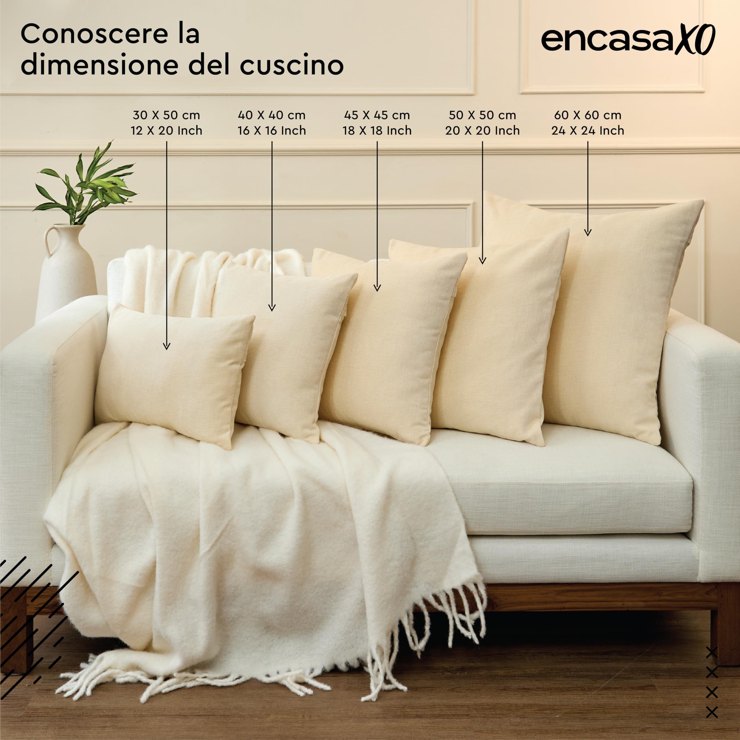Set di 2 federe per cuscino quadrate in velluto a coste giallo 45 x 45 cm Federa decorativa Boho per soggiorno, divano, camera da letto | Leroy Merlin