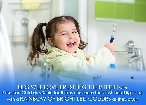 Miniatura 5 de ToiletTree Products Poseidon - Cepillo de dientes sonoro infantil con luces LED color azul