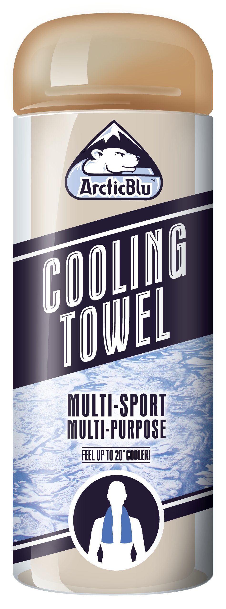 Instant Evaporative Cooling Towel, Military Tan - Buy One, Give One to The Troops