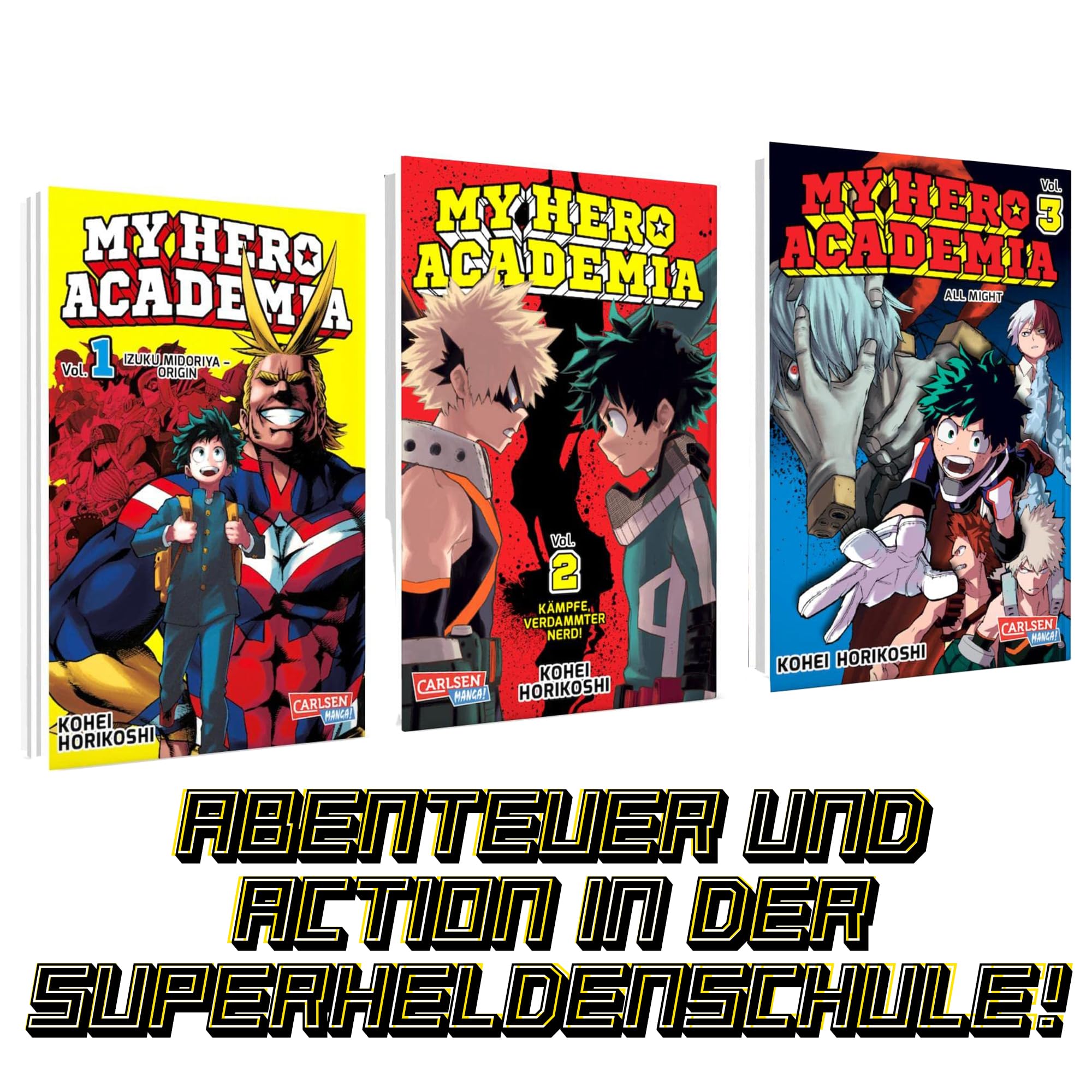 My Hero Academia Manga Box Set (Bände 1–7) – Offizielle Shonen Jump Edition auf Deutsch - MHA Komplettsammlung Teil 1 - Inkl. exklusivem Comic-Lesezeichen-| Anime & Manga für Sammler & Fans