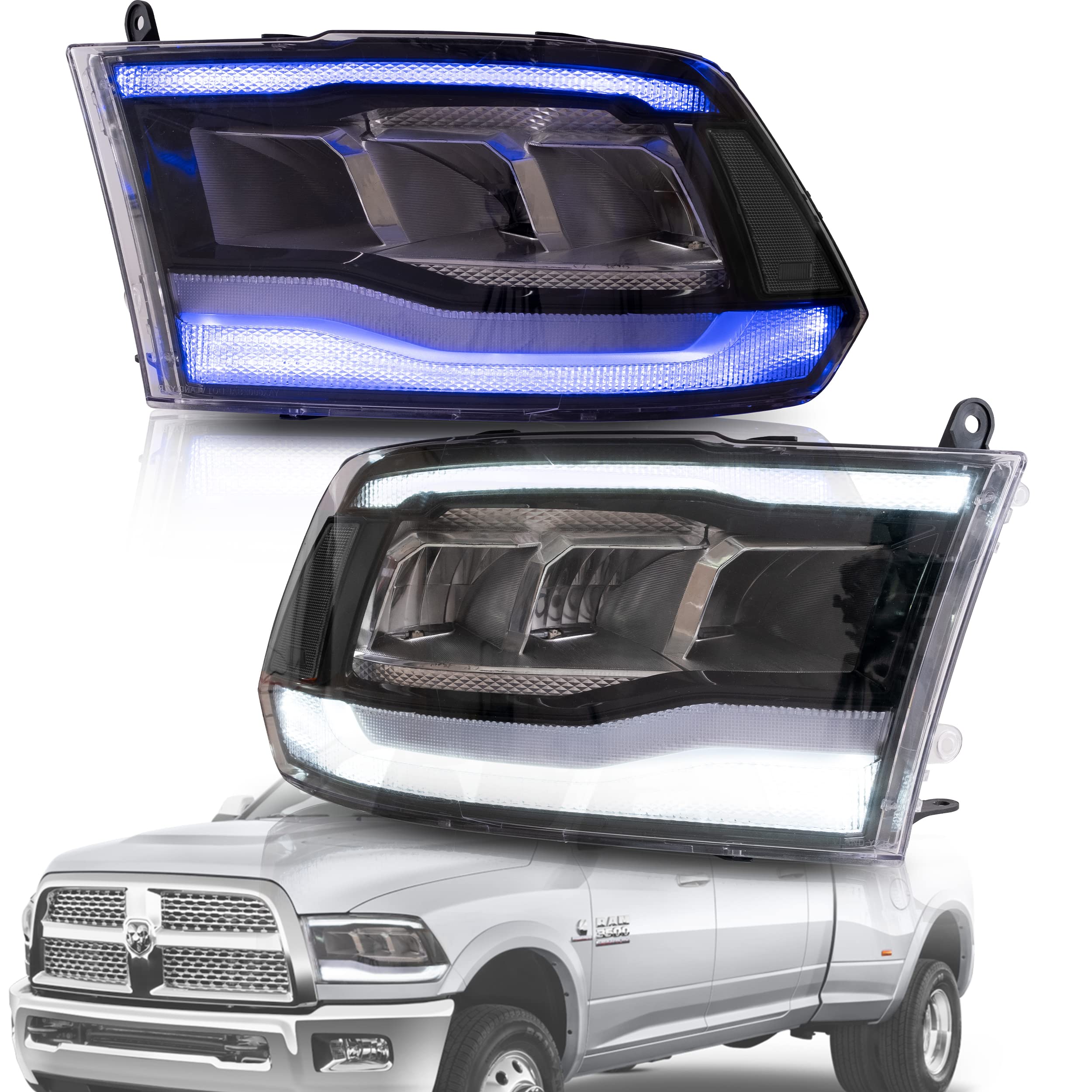 VLAND LED Headlights Fit for Dodge RAM 1500/2500 3500 20092018 RAM