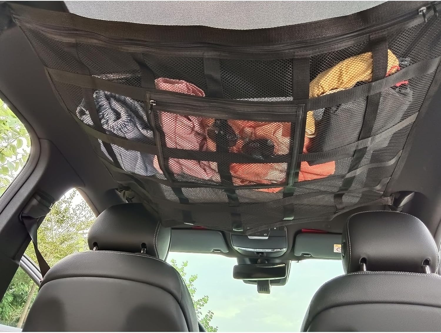 LANZMYAN Car Ceiling Cargo Net Pocket Strengthen Load