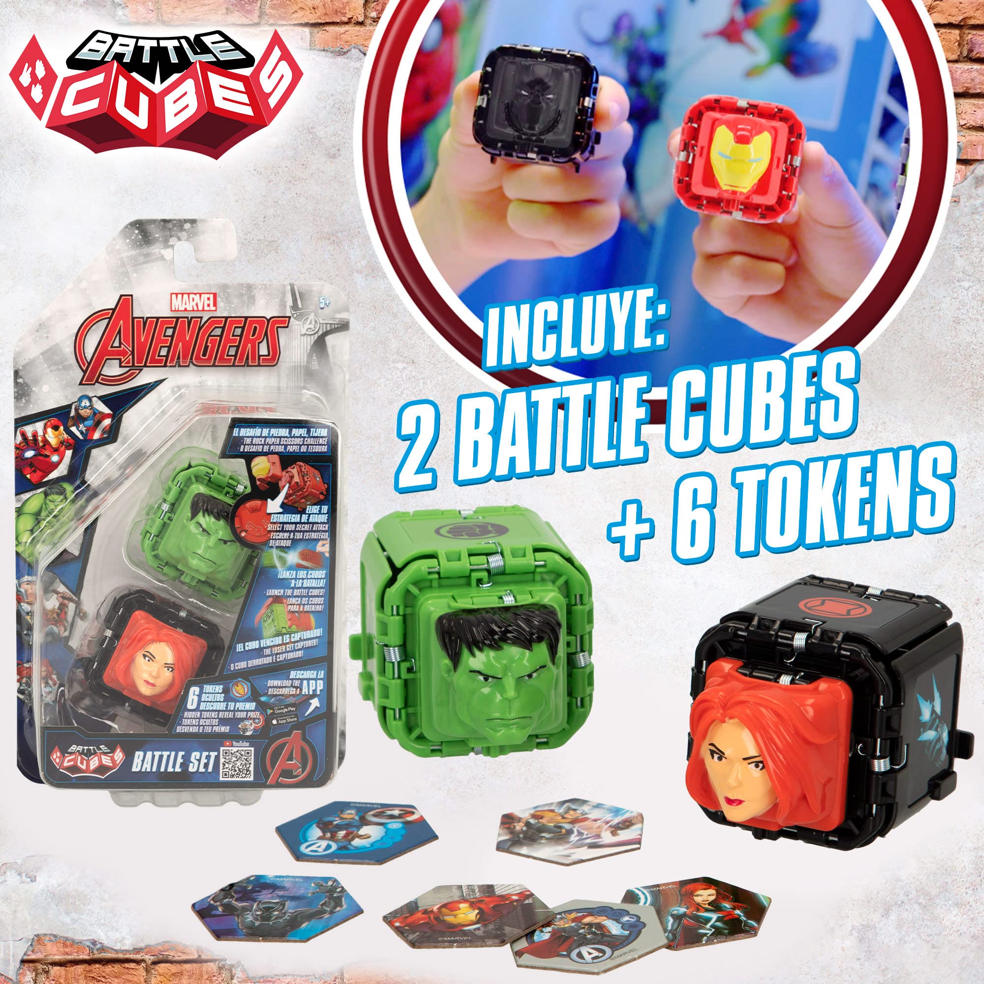 Battle Cubes Marvel Hulk Y Viuda Negra | Figuras Y Robots