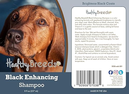 Miniatura 5 de Healthy Breeds Affenpinscher Black Enhancing Shampoo - Limpiador suave con vitamina E, aloe y aceite de coco que añade brillo, brillo e intensidad a