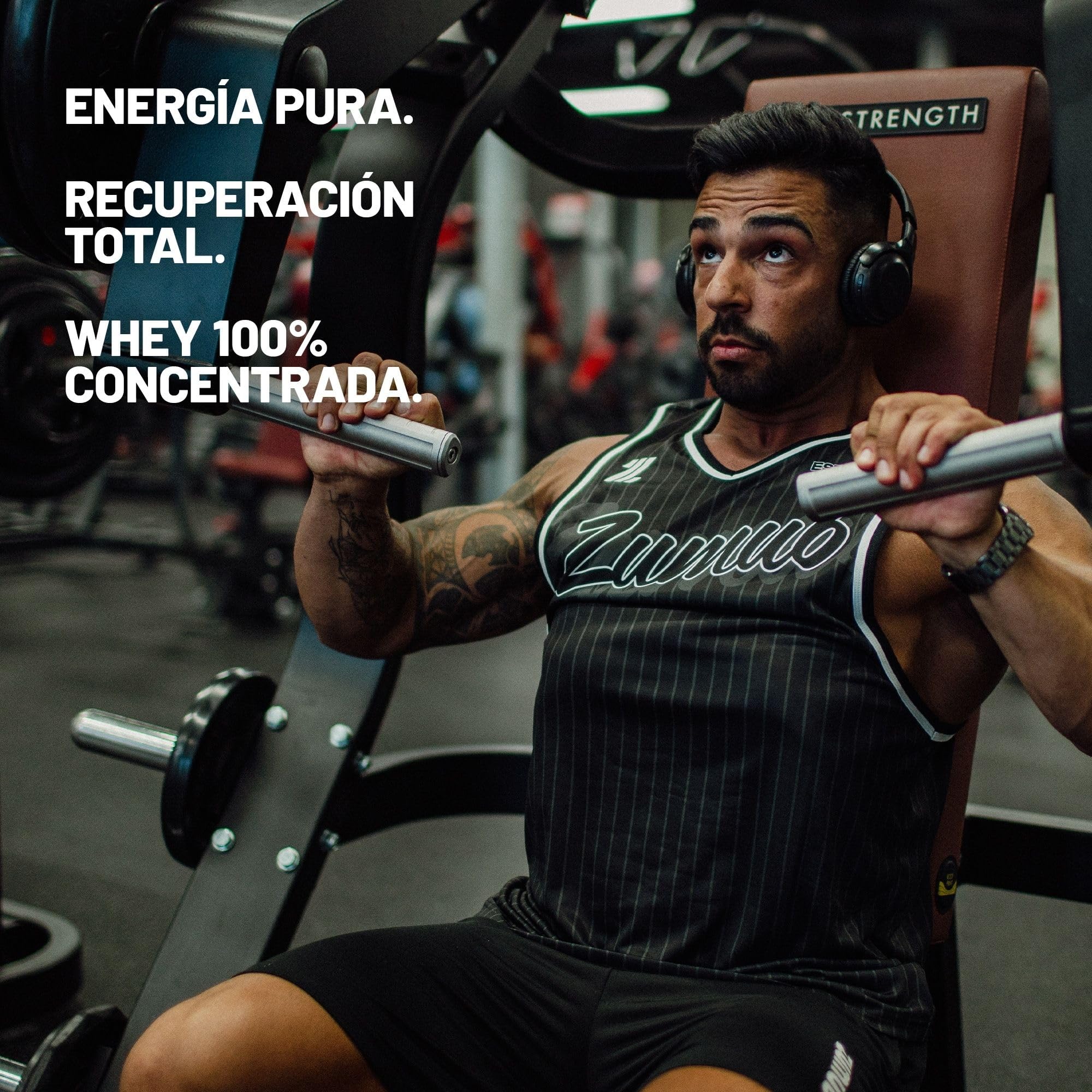 Zumub 100% Whey Concentrate en Polvo, 1kg, Chocolate y Vainilla, 33 dosis