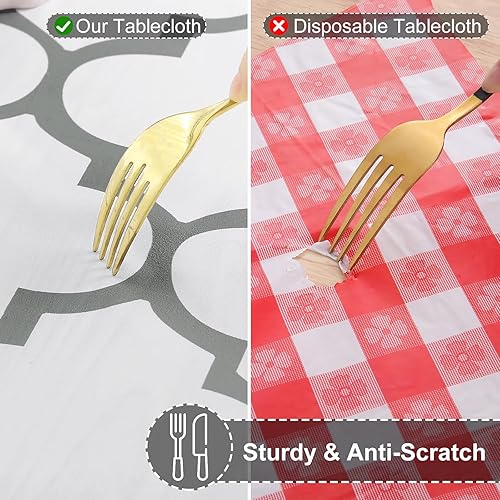 Miniatura 3 de Mantel Homing de tela de poliéster marroquí, resistente al agua y lavable, con textura rectangular, sin arrugas, para reuniones y exteriores