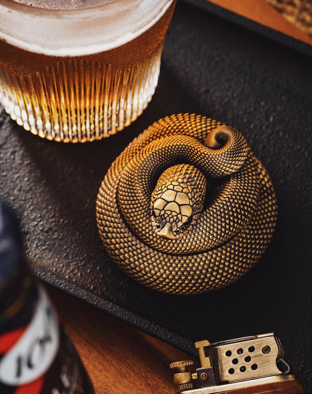 COPPERTIST.WU Hognose Snake Bottle Opener Mens Gift - Animal Beer Bottle Opener Bar Decor Cool Unique Novelty Gadgets (Brass)