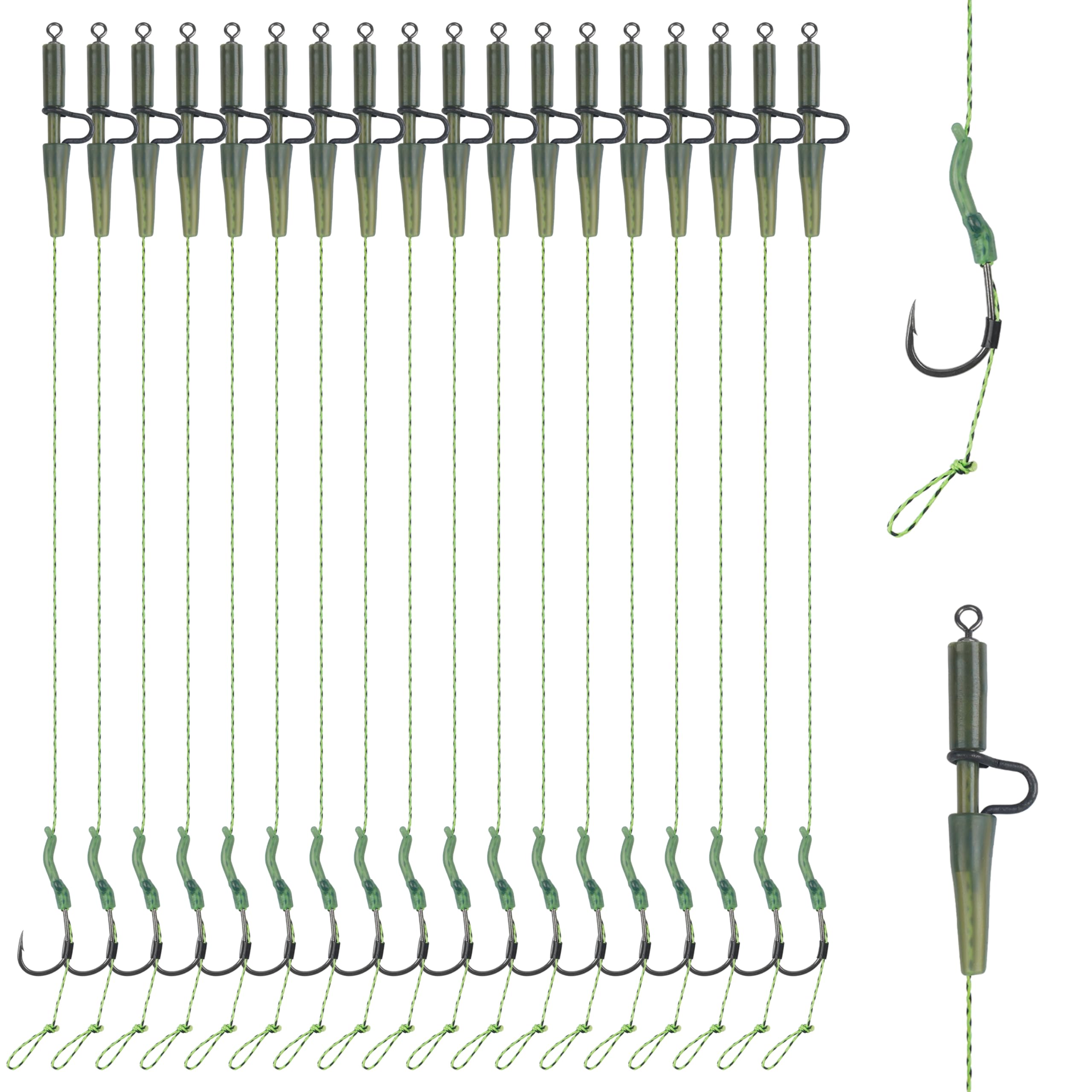 20m Lenza Da Pesca Alla Carpa Gancio Morbido Collegamento Carpa Hooklink Linea Treccia Non Rivesta Per Hair Rig 15IB 25IB 35IB Attrezzatura Da Pesca Al Colpo Alla Carpa - Foto 2