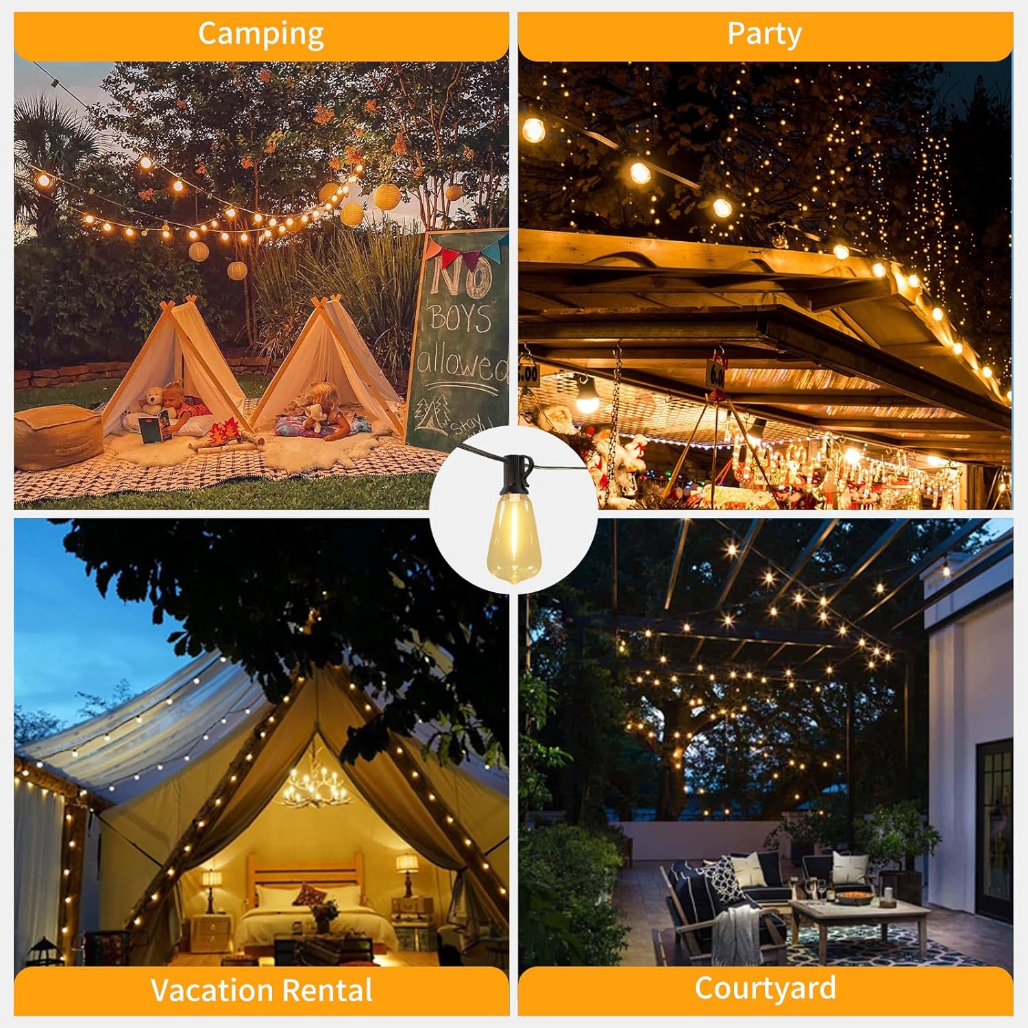 100FT Solar String Lights Outdoor Waterproof, 32 Shatterproof with Edison Bulbs,Solar Powered Outdoor Lights with Remote, LED String SolarLights for Garden, Backyard, Parties