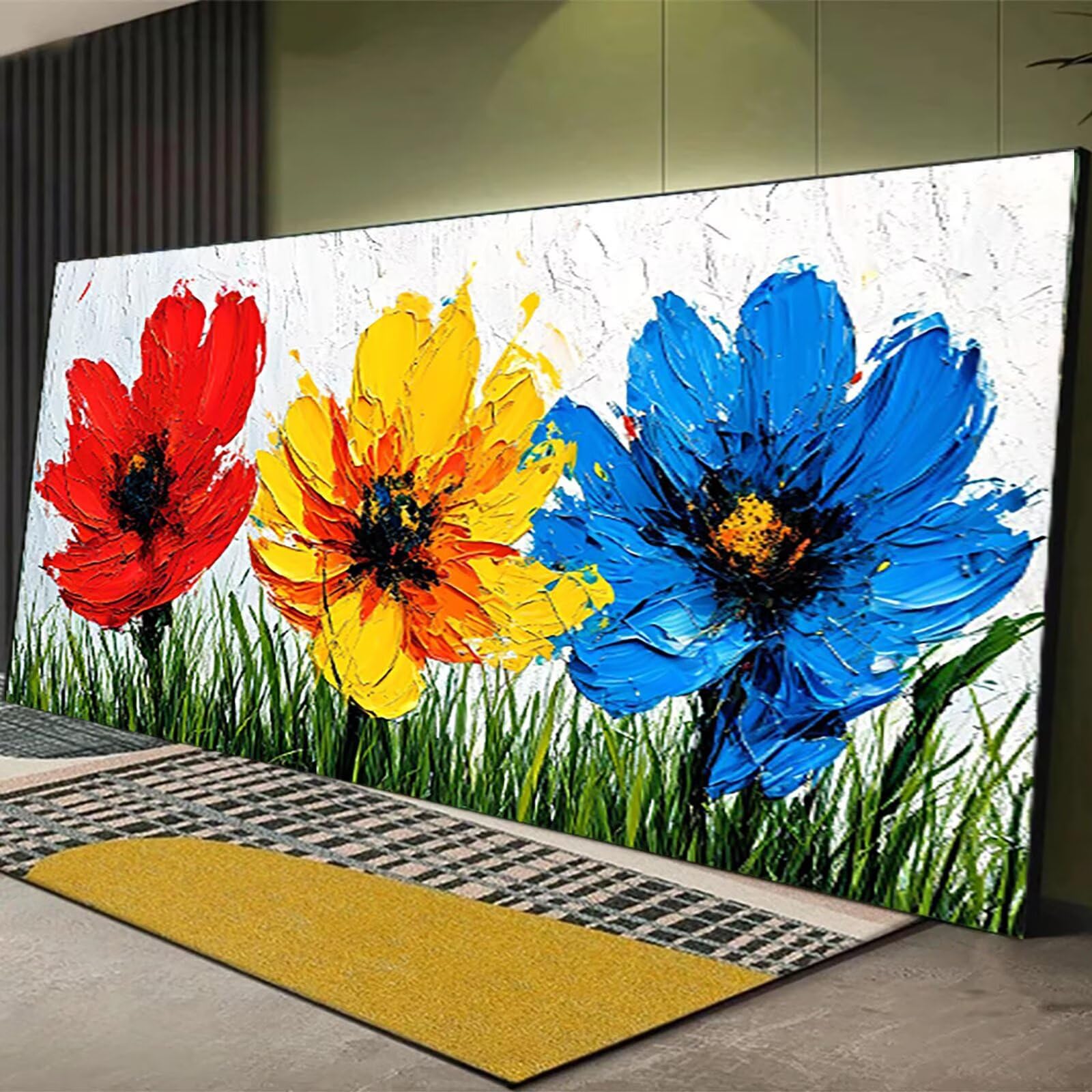Malen nach Zahlen Kinder Blume, Geschenke für Mädchen Junge, Bastelset Kinder, Malen nach Zahlen Laub | Malen nach Zahlen Ohne Rahmen, für Home Wand Dekor Geschenk (60x120cm) Bastelset Erwachsene 6-F