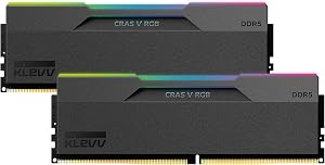 KLEVV CRAS V DDR5 RGB 32GB (2X 16GB) 6000MHz CL30 Gaming-Arbeitsspeicher RAM Kit XMP 3.0 Hochleistungs-Übertaktung 30-36-36-76