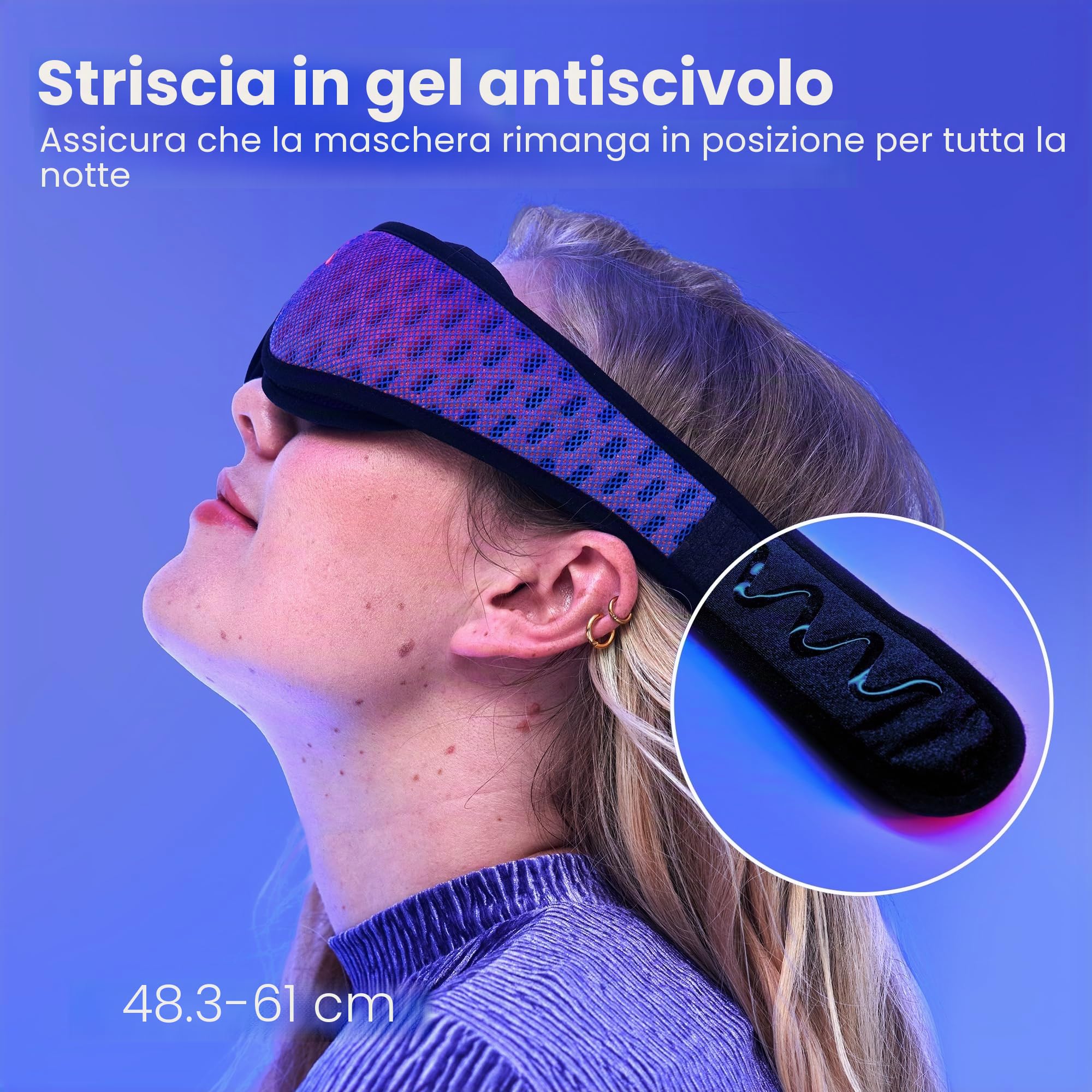 Manta Pro - Mascherina per dormire, 100% anti-luce, per chi dorme sul fianco, traspirante e confortevole per dormire, viaggiare, fare un pisolino, lavoro a turni