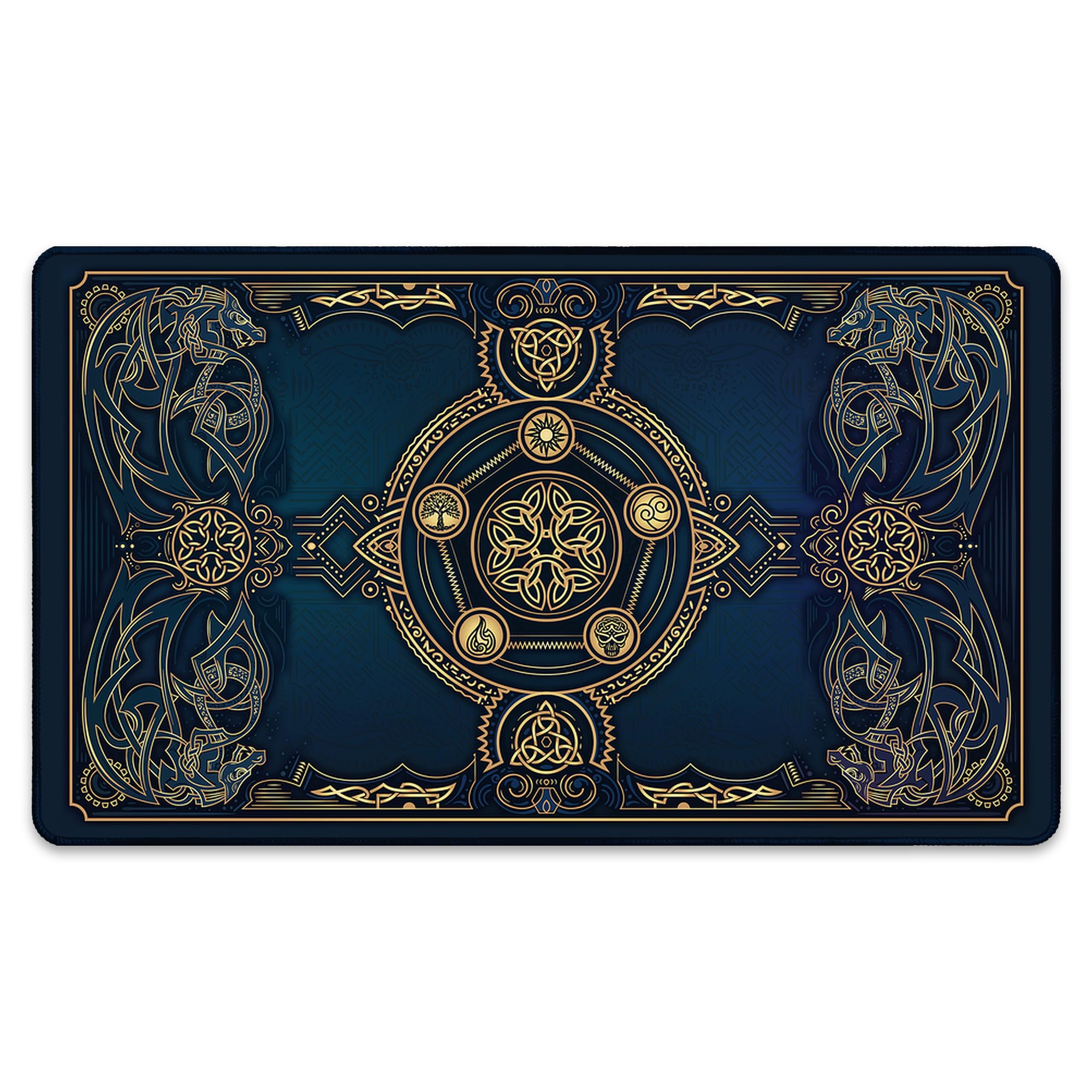 Royal Dragon Blast (Bords Cousus) - Tapis de Jeu MTG - Compatible avec Les Tapis de Jeu Magic: The Gathering - Jouez à MTG, Yugioh, TCG - Tapis de Jeu aux Designs Originaux