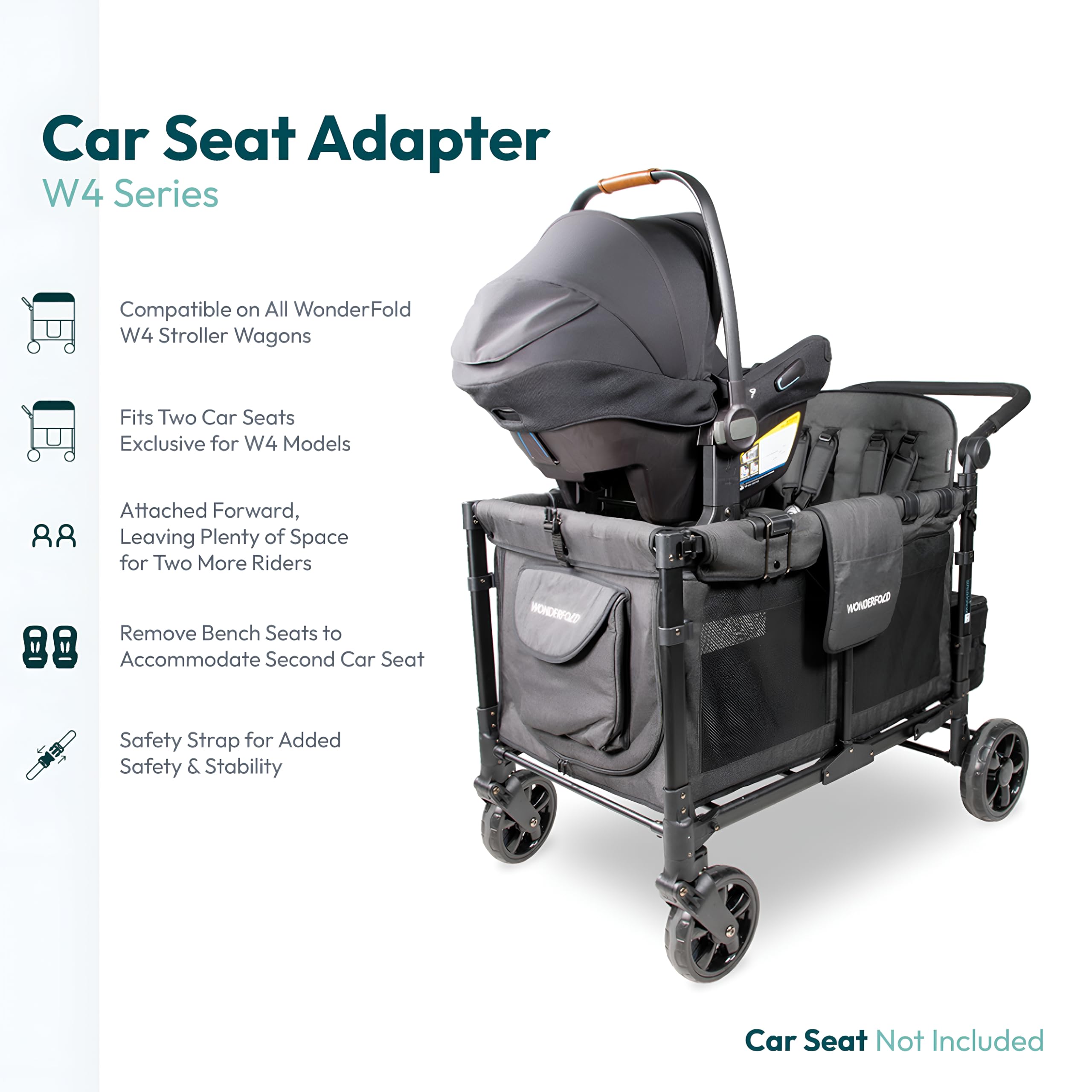 WONDERFOLD Adaptateur de siège auto pour poussette Wagon W4
