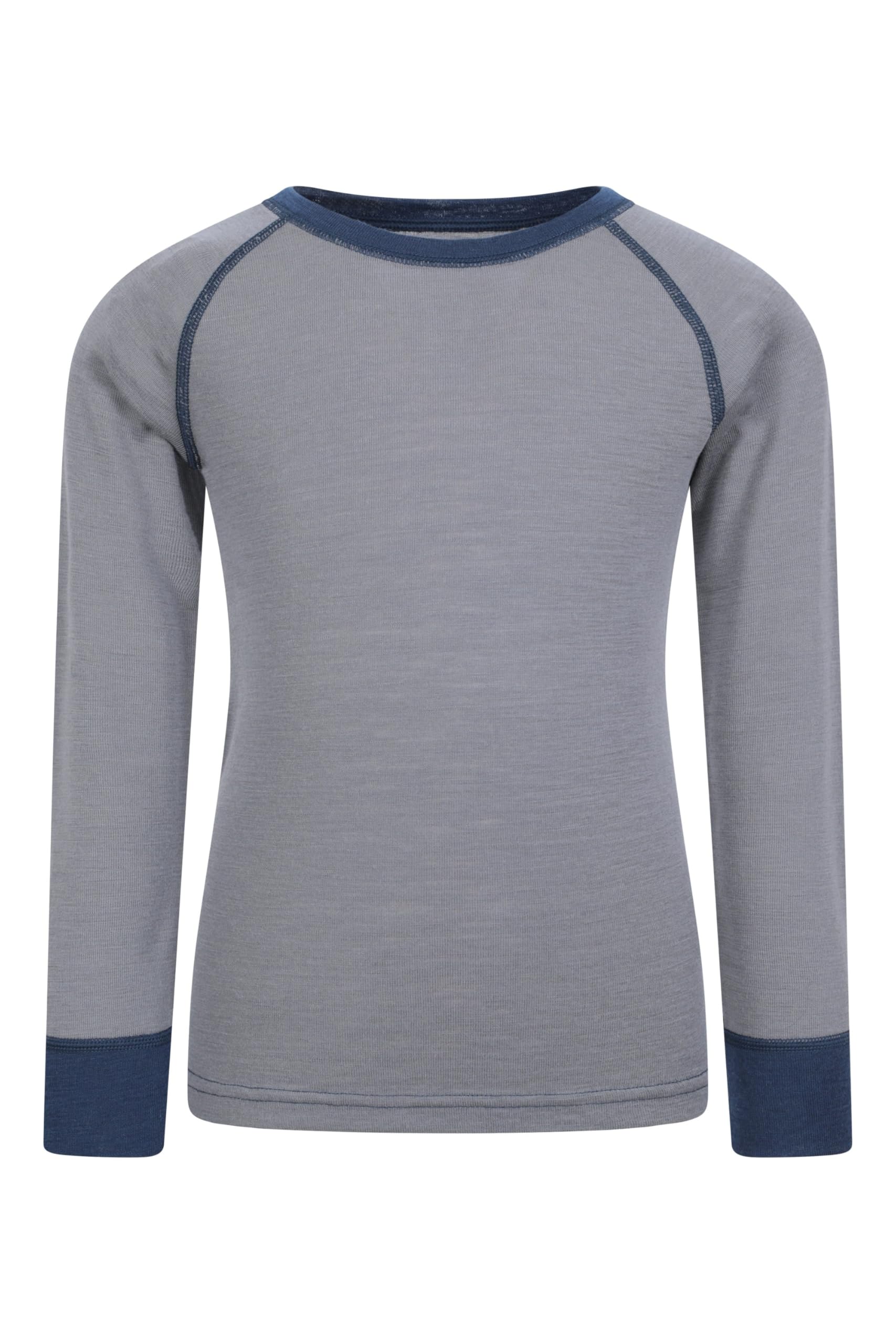 Mountain Warehouse Merino Kids Thermal Baselayer Top Grey 5-6y