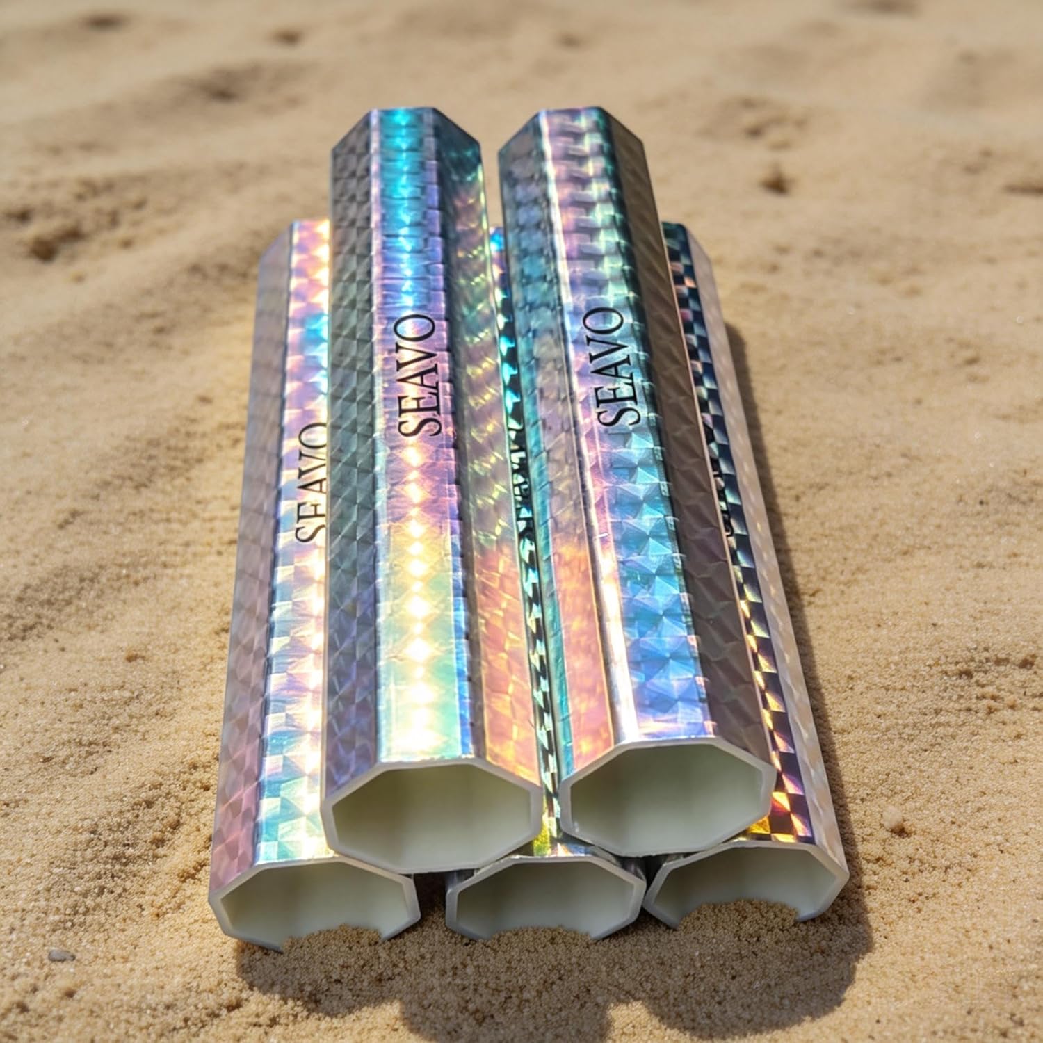 Reflective Fishing Flashers Spearfishing Throw Flasher - Reflective Fish Lure - Pack of 5 - Fish Attraction Tool - Versatile Lure Snapper Mackerel Squid Mahi Wahoo Grouper - Underwater Fishing Gear