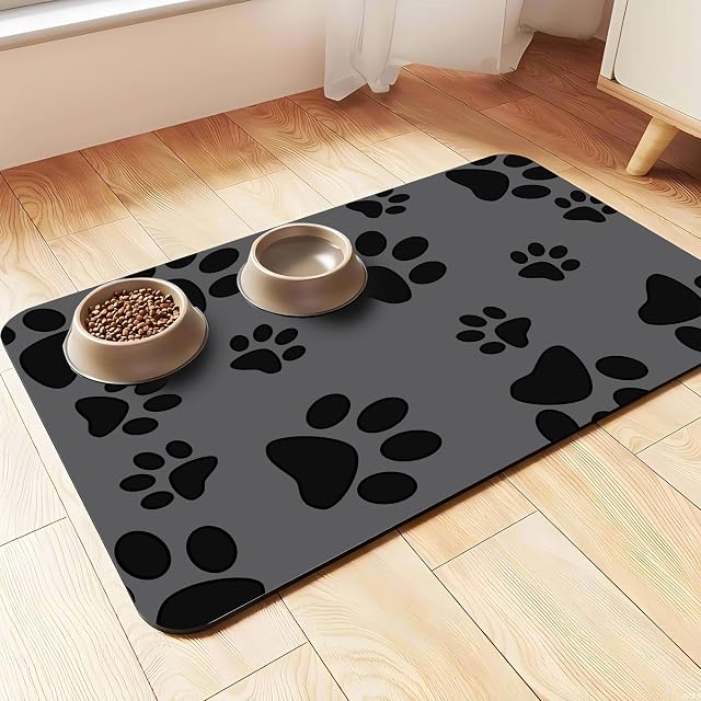 Alfombrilla De Silicona para Comederos De Perros Y Gatos,Alfombra Comedero Perro,Mat para Comer Dog…