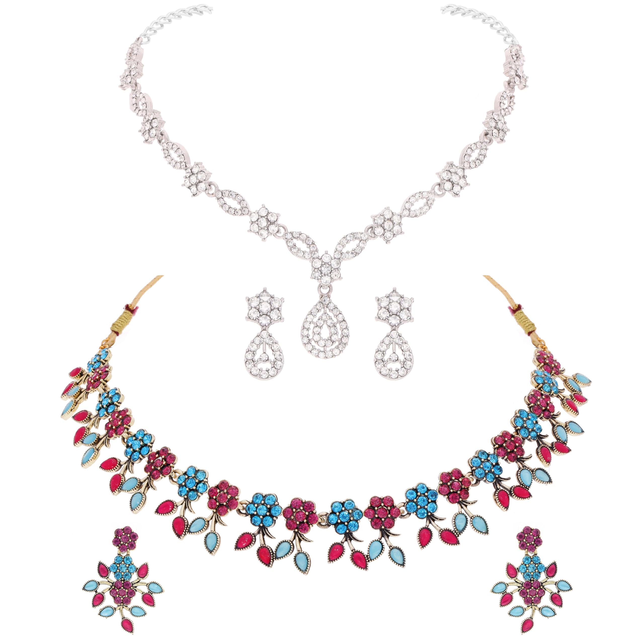 See full amazon price history chart for Brado Jewellery Rose Gold & Silver Plated Design with AD Stone Studded Choker Necklace Jewellery Combo set for Women and Girls - for wedding party any special occasions. Brado Jewellery Rose Gold & Silver Plated Design with AD Stone Studded Choker Necklace Jewellery Combo set for Women and Girls - for wedding party any special occasions. (B0D842637N) Amazon Price History, Amazon Price Tracker