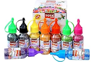 TOTA Rangoli Colour Powder Bottles with Holes for Precise Rangoli Art
