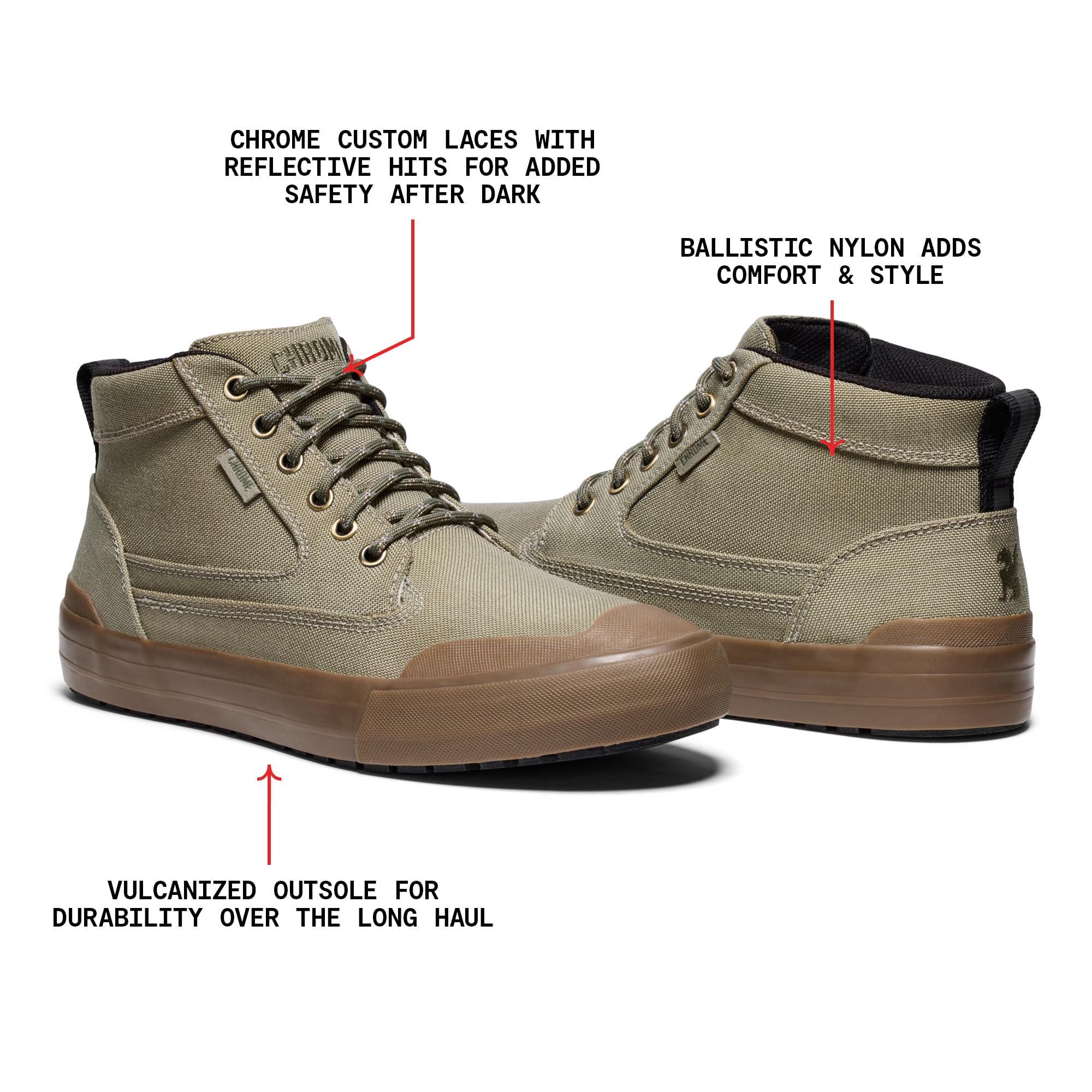 Chrome Industries 415 - Stivali in nylon per uomo e donna, impermeabili, per lavoro e tempo libero