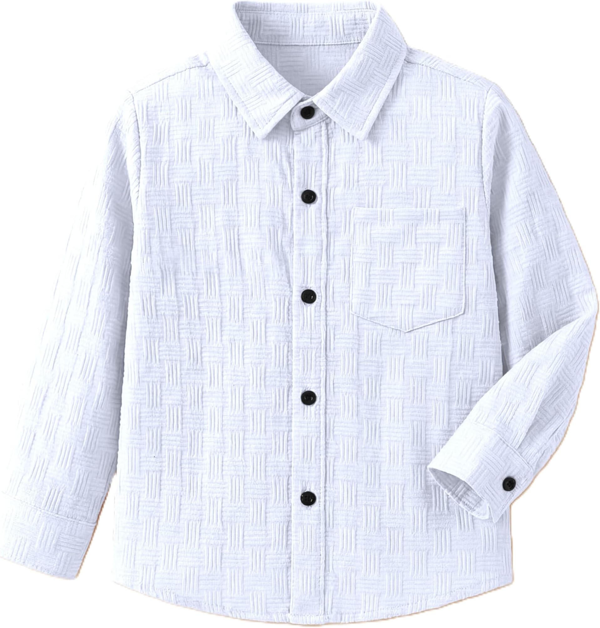 Kedarnath Enterprise Men’s Textured Woven Button-Down Shirt – Long Sleeve Casual Overshirt with Chest Pocket