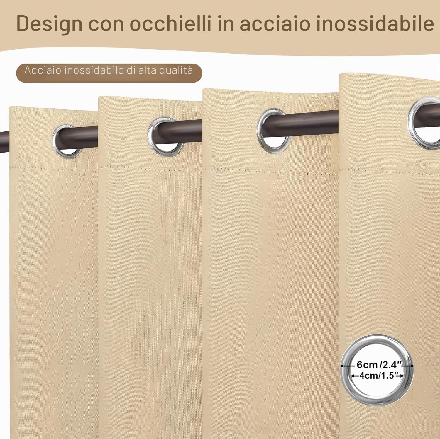X2 Tenda Esterno Impermeabile Terrazza Beige. Tenda Gazebo Da Esterno Per Pergolati, Portici E Terrazze Con Un Design Elegante E Resistente, Perfette Per Proteggere Il Tuo Spazio All’Aperto. (2)