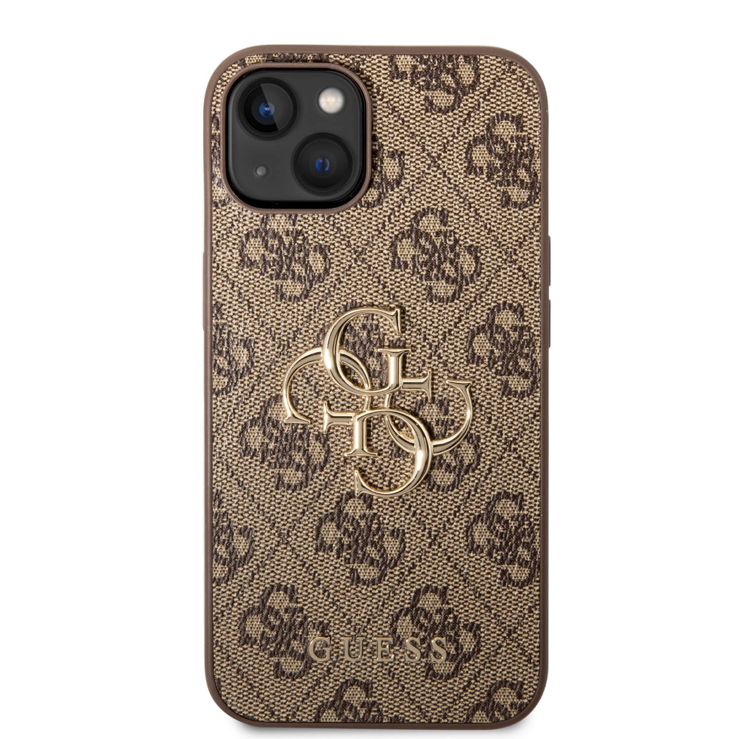 GUESS GUHCP15S4GMGBR Custodia rigida per iPhone 15 6.1", logo Big Metal