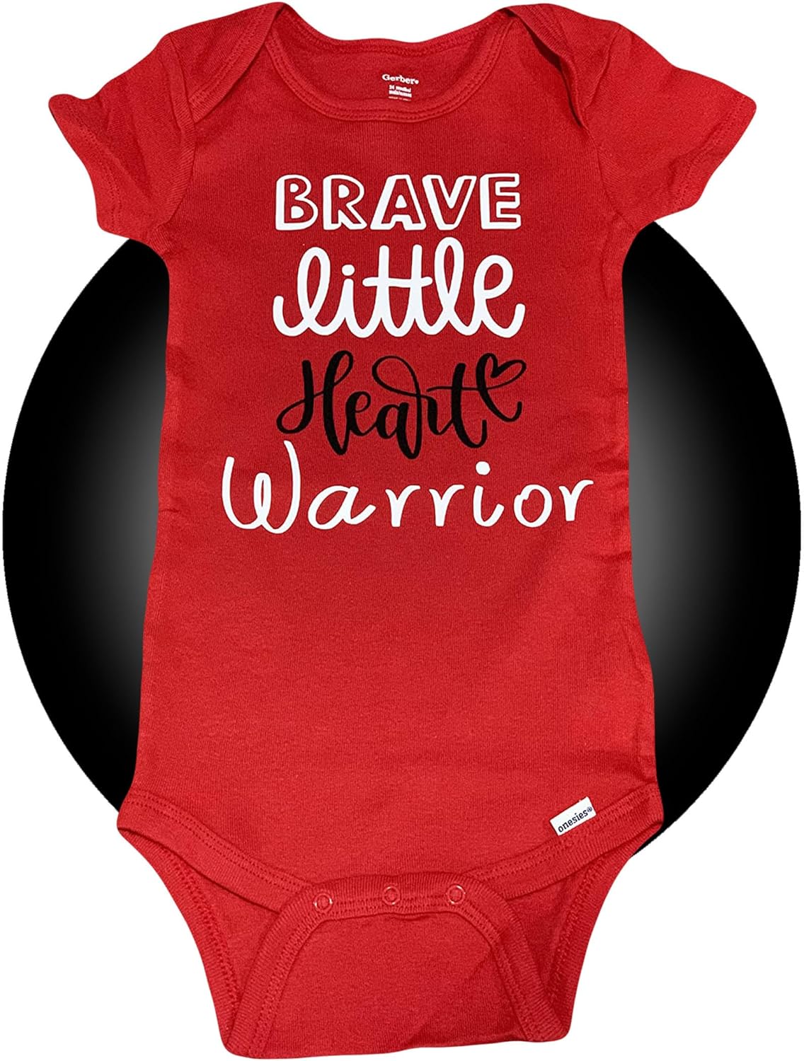 Personalized Heart Warrior Baby CHD Bodysuits - 100% Cotton Unisex - Red - CHD Awareness Baby Clothes- Baby Heart Surgery Care Package - Get Well Soon Gift - Heart Anniversary Outfits by Kikilishop - Image 3