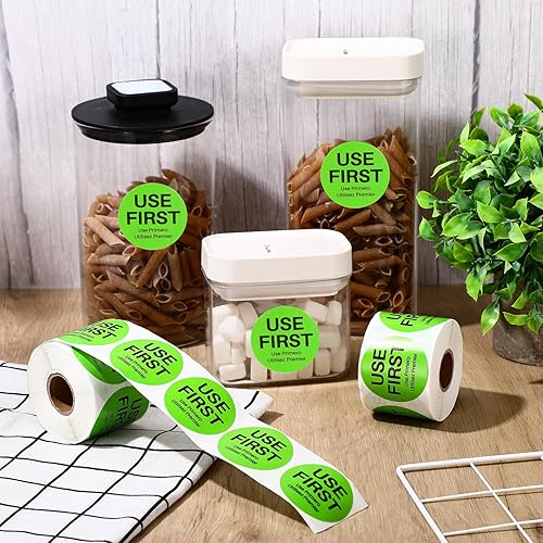 Vista 42 de Epakh 2000 calcomanías de uso para servicio de alimentos, etiquetas de control de inventario de 1.5 pulgadas para restaurante, adhesivo permanente