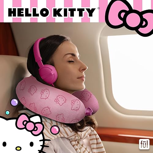 Miniatura 7 de Ful Almohada portátil de viaje para el cuello de Hello Kitty, Rosado, Almohada portátil de viaje para el cuello de Hello Kitty