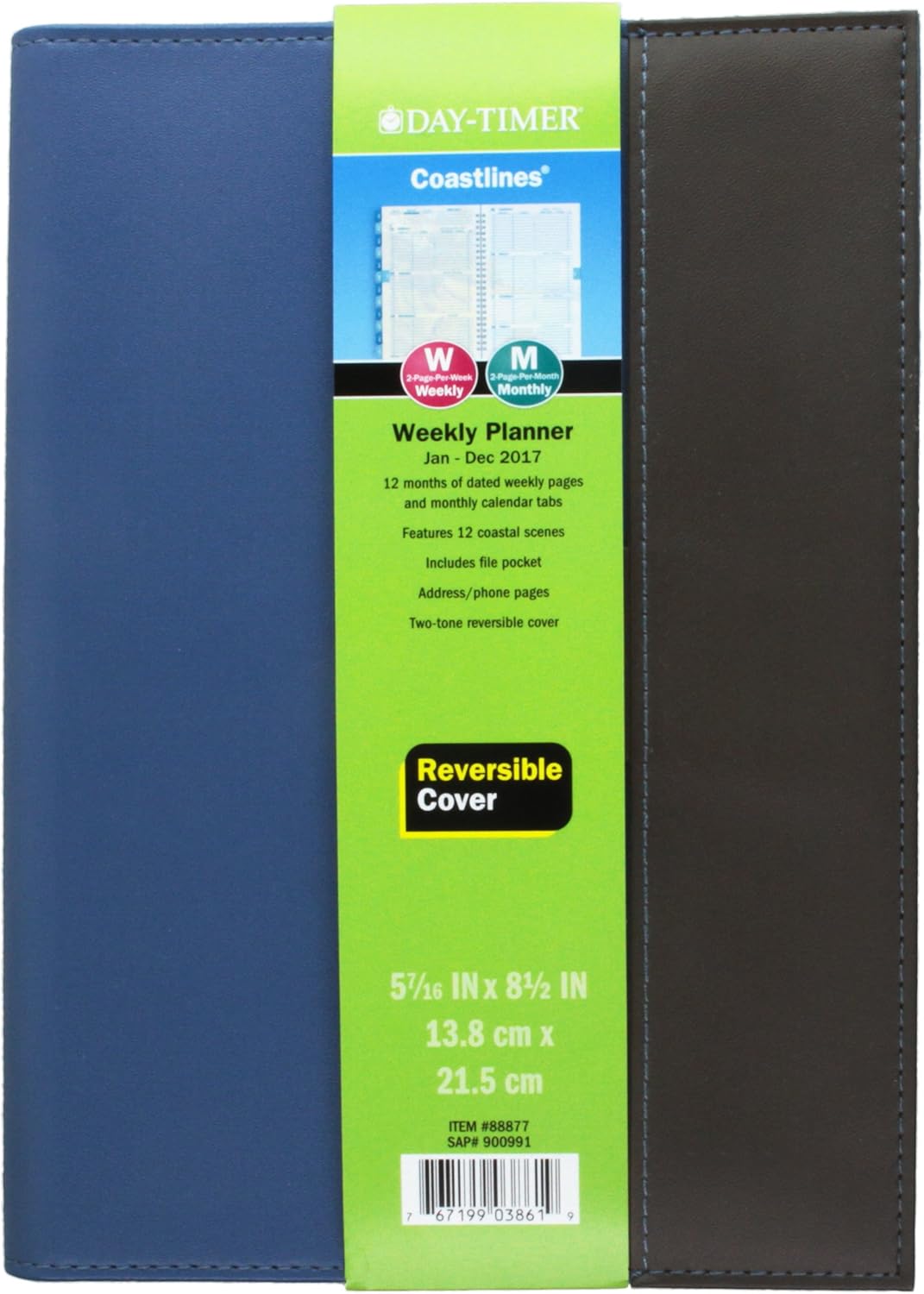 DayTimer Weekly/Monthly Appointment Book/Planner 2017, Reversible Cover