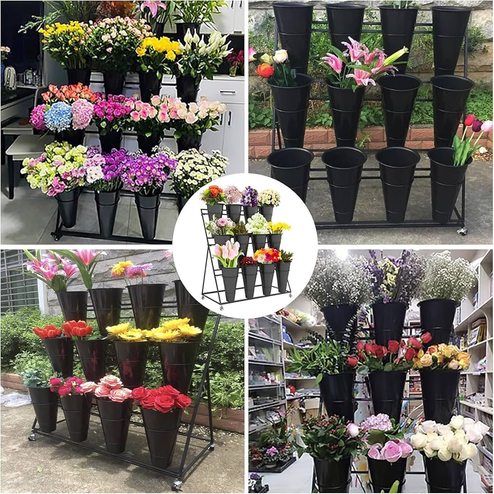 Amazon.co.jp: フラワーディスプレイスタンド、3層高耐久移動