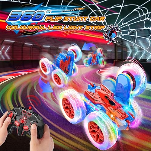 Miniatura 5 de Coche de juguete a control remoto para niños de 3 a 12 años, autos RC con tira de luces, juguetes para niños de 4, 5, 6, 7, 8, 9, 10 años, auto de