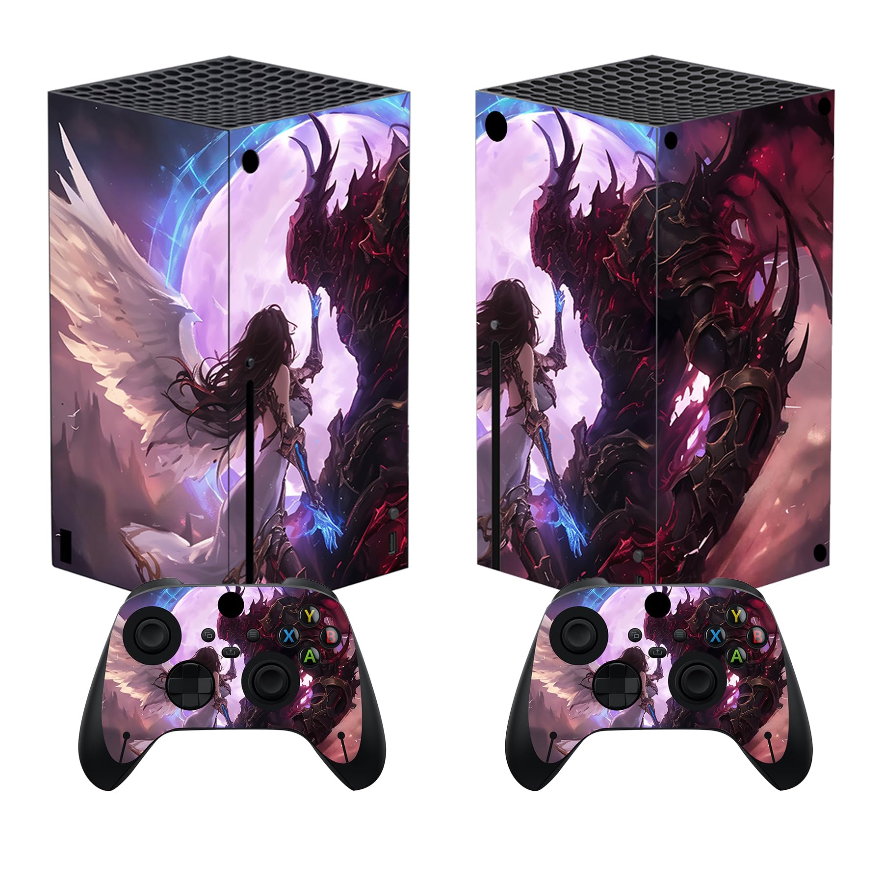 PlayVital Pegatina para Xbox Series X - Calcomanía Vinilo Skin Adhesivo para Consola y Mando, Diseño Duradero, Protección Antirayaduras, Fácil de Colocar y Quitar (Colores Hojas) — view 37