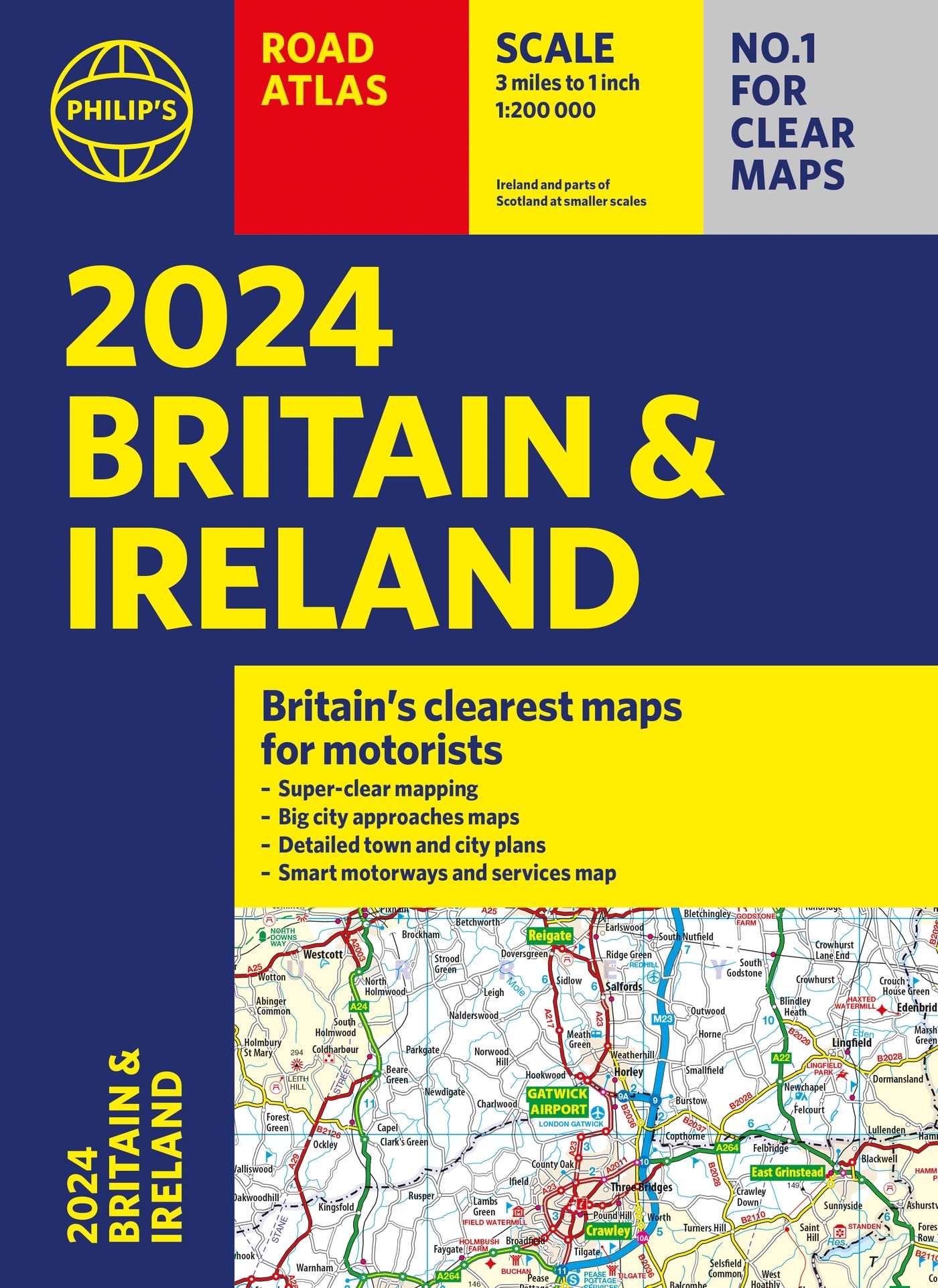 2024 Philip's Road Atlas Britain and Ireland: A4 Paperback (Philip's Road Atlases)