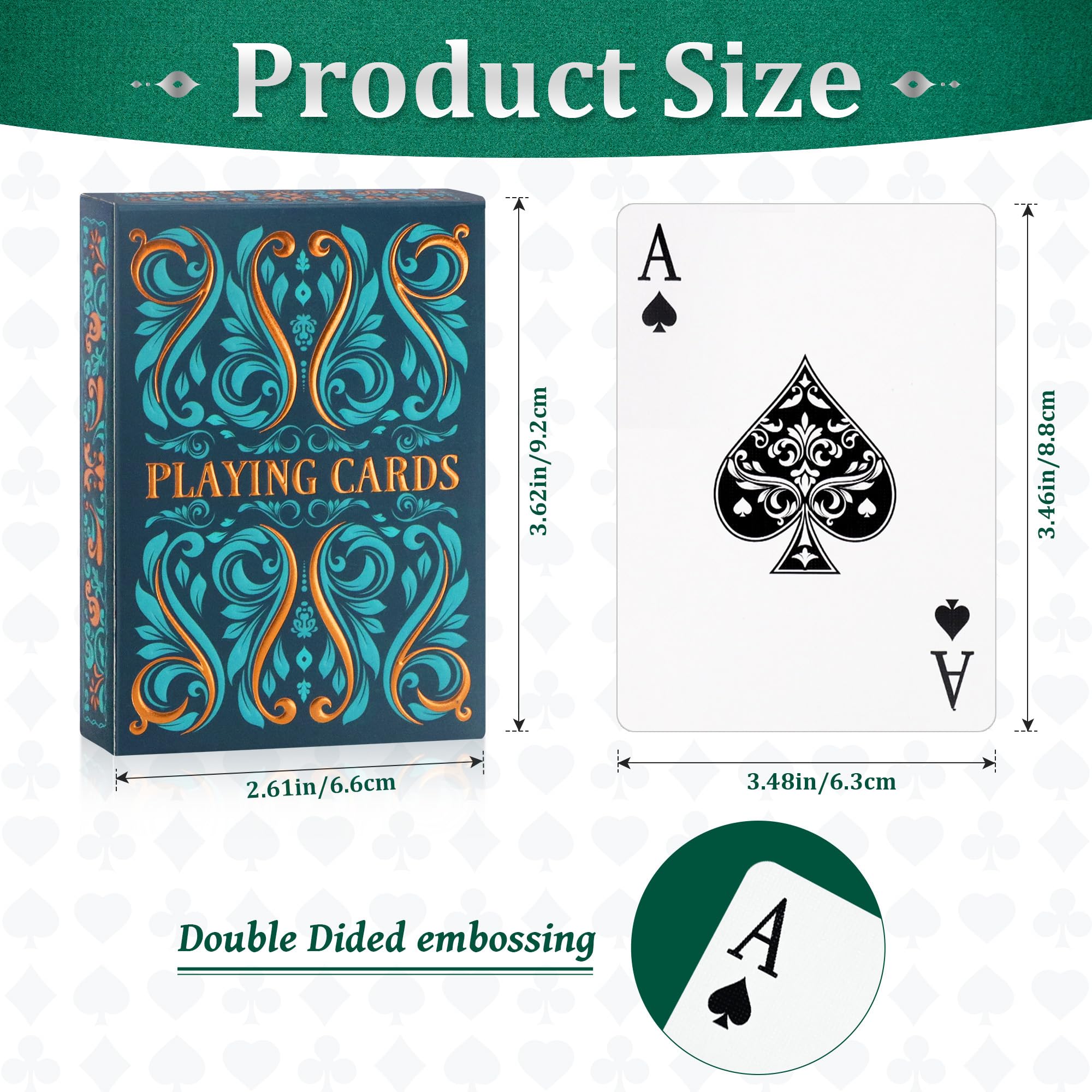 Aomaic Playing Cards 2 Pack Standard Index Playing Card Premium Poker Set Card Games for Adults Deck of Playing Cards for Travel Camping Family Games Night Party Games - Image 2