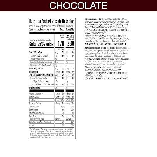 Miniatura 5 de Kelloggs Krave - Cereal frío para desayuno 7 vitaminas y minerales hecho con grano integral tamaño familiar chocolate caja de 173 onzas 1 caja