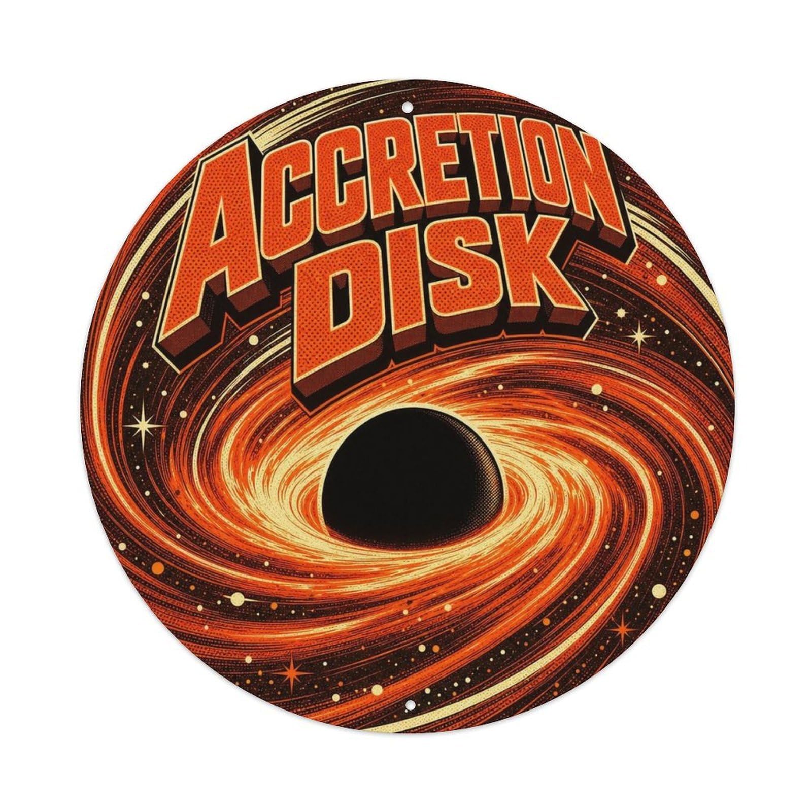 Black Hole Accretion Disk Relativity High Energy Metal Tin Sign