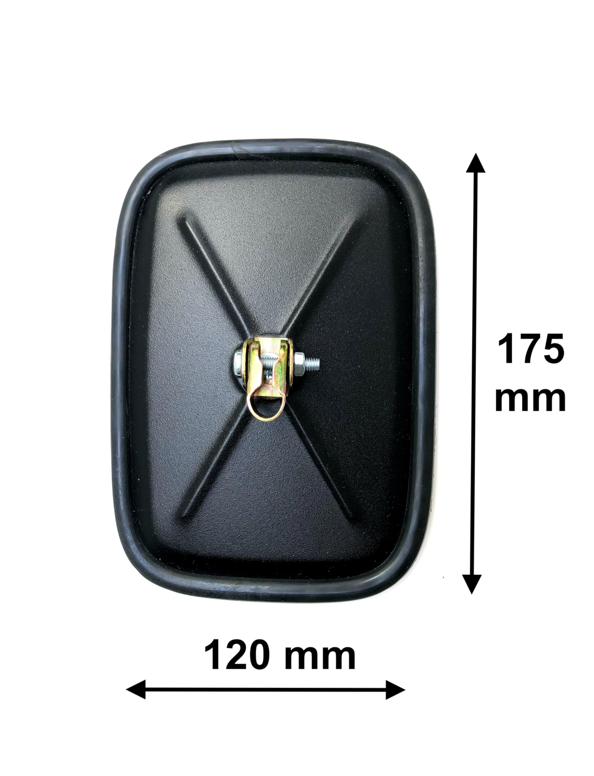 Außenspiegel Set mit Spiegelhalter für Traktor LKW Bagger universal 2 Varianten 165x410mm oder 180x155mm Metall Spiegelarm (2 Stück, 180x155 mm Halter)