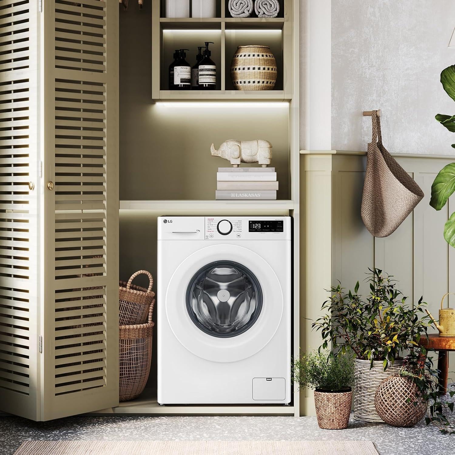 LG AI DD F4R3010NSWW Lavatrice Classe A -10%, Carica Frontale Serie R3, Lavatrice 10kg, 1400 giri, AIWash, Lavaggio a vapore, Motore Direct Drive, Smart Diagnosis, Libera installazione, Bianca