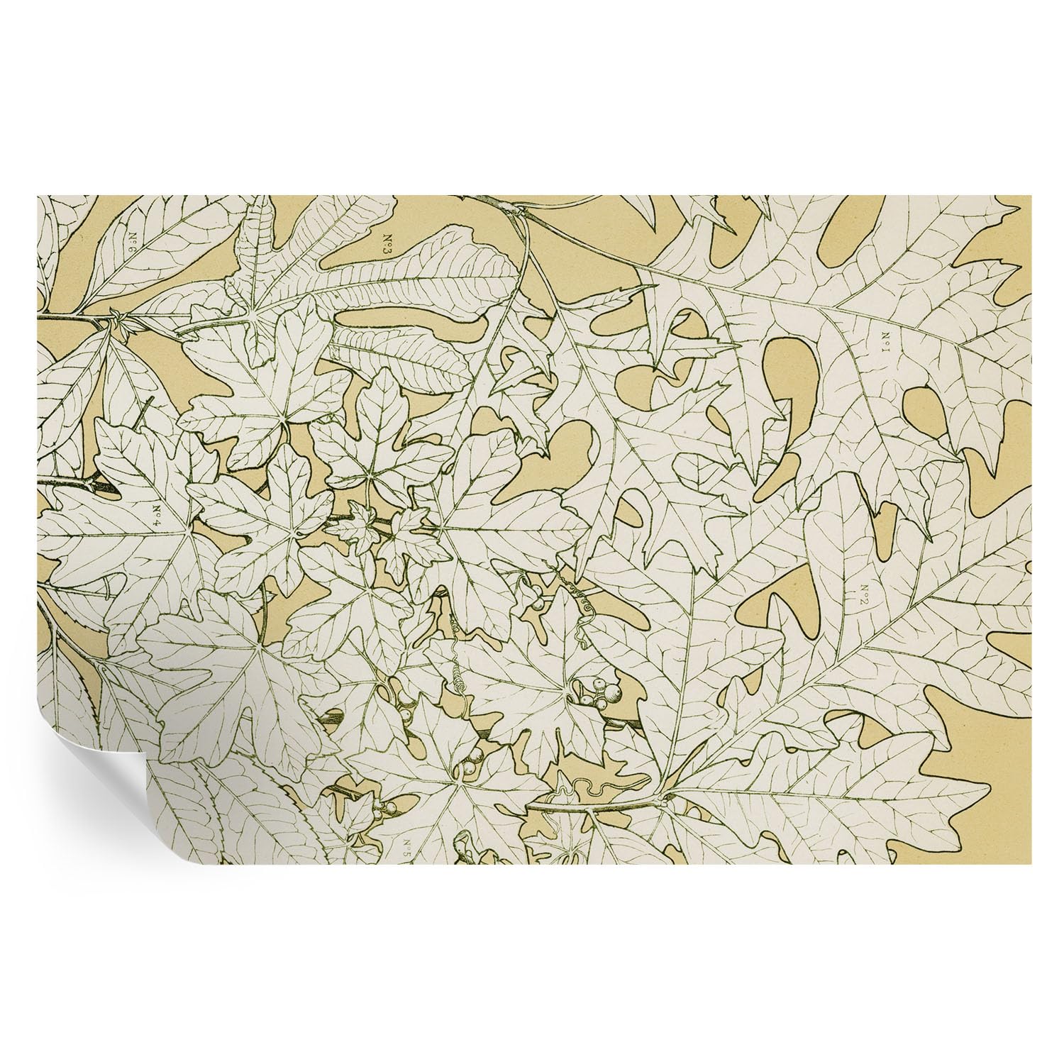 Papel pintado autoadhesivo 104x70 cm con hojas de árbol para la decoración de tu dormitorio