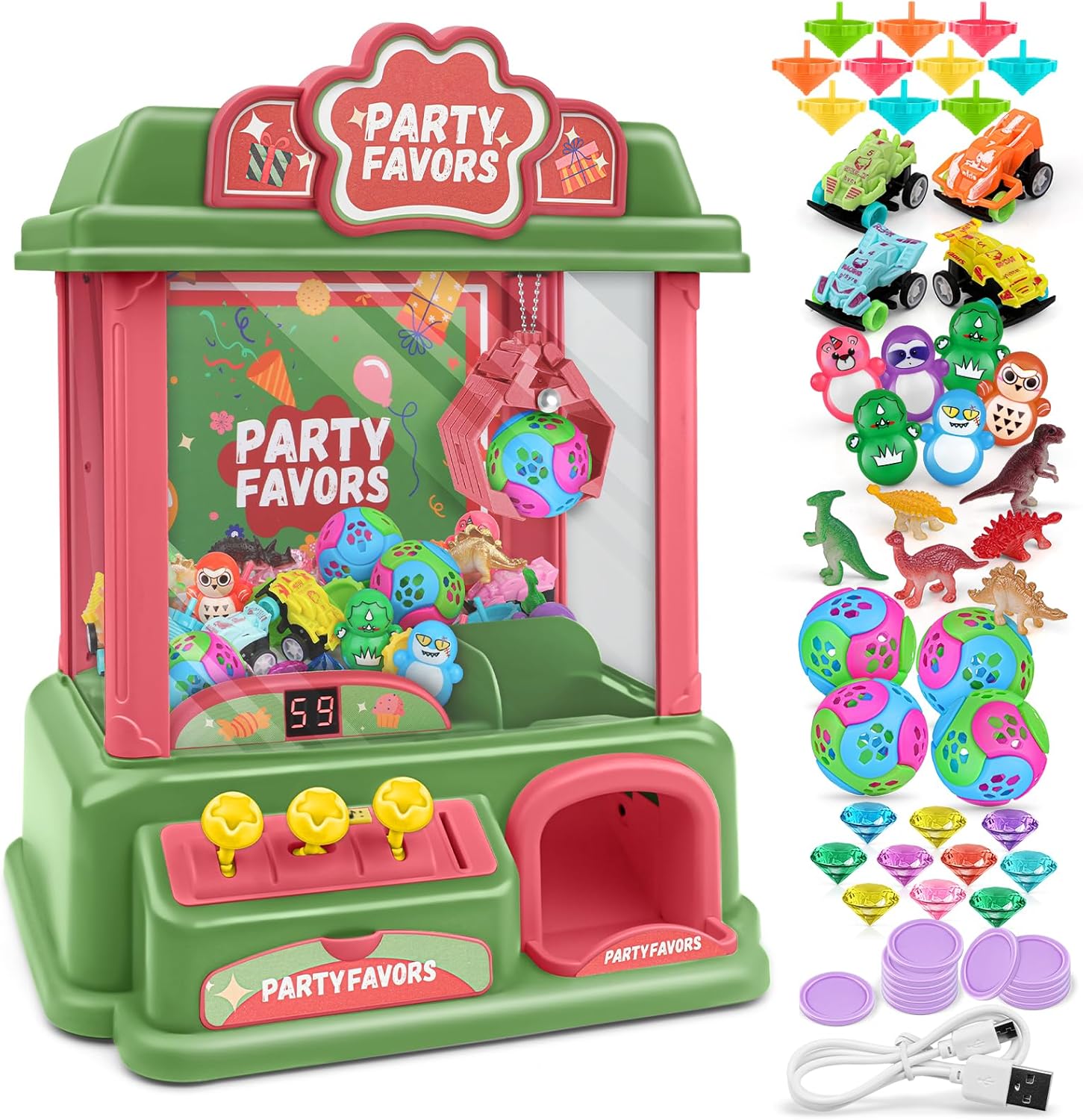 nicknack Claw Machine for Kids, Claw Catch Toy Vending Machines Party