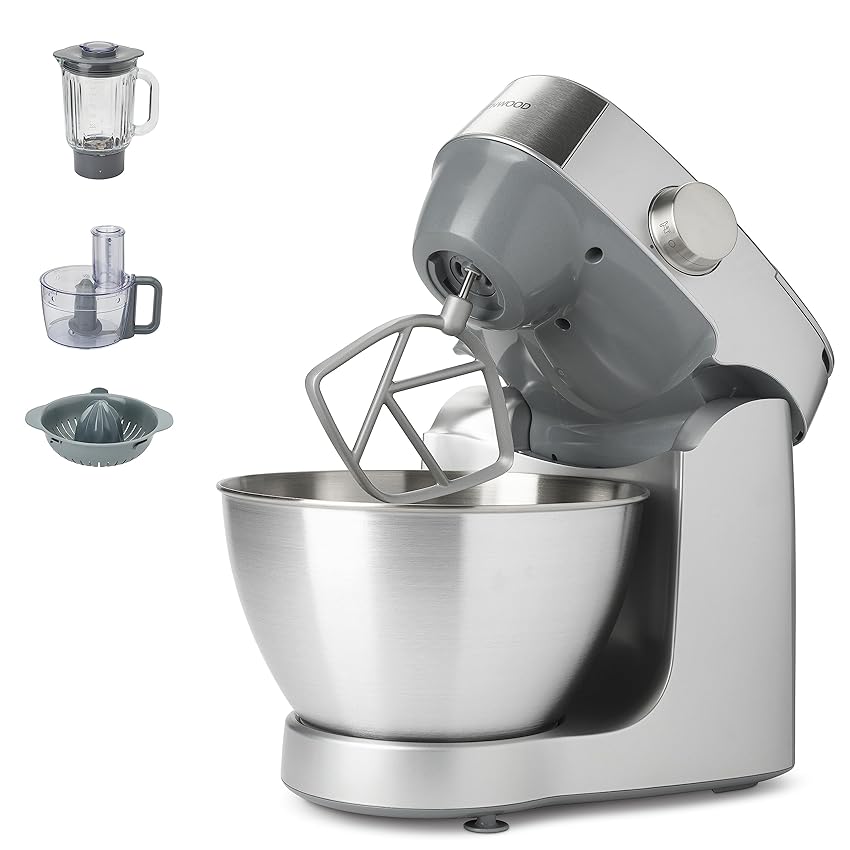 Immagine del prodotto Kenwood KHC29.J0SI Impastatrice Planetaria Prospero+, 1000 W, Ciotola 4.3 L, Frullatore in vetro 1.2 L, Robot con lame/dischi in acciaio da 1.4 L e Spremiagrumi, 3 utensili, Silver