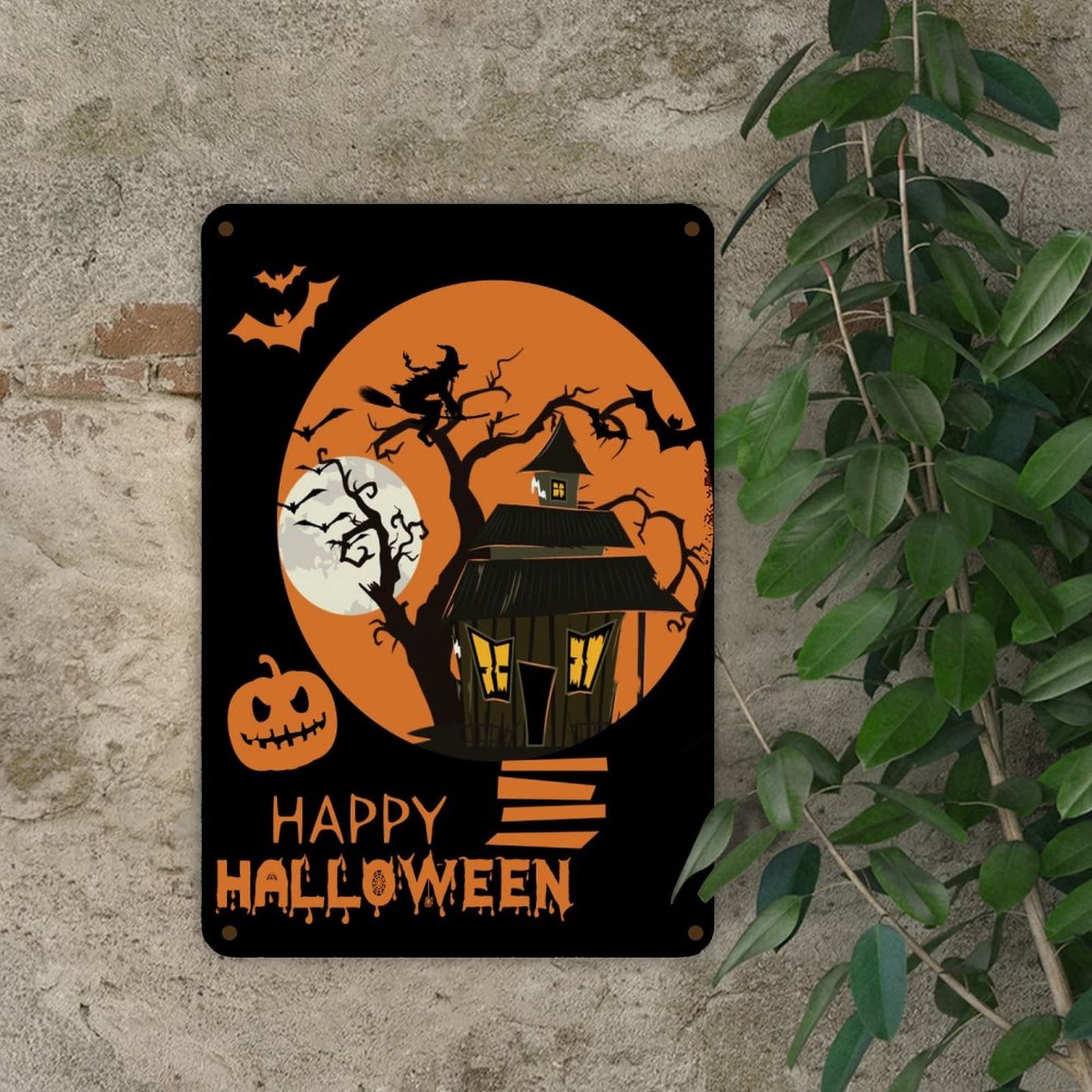 Halloween-Dekor-Poster, Schwarze Katze, Hexe, Leinwand, Wandkunst, Vintage, Gruseliger Druck, Gothic, Zimmer, Familie, Dunkle Akademie, Dekoration, Gruseliges Bild, Poster, ästhetisch, 30,5 X 40,6 Cm